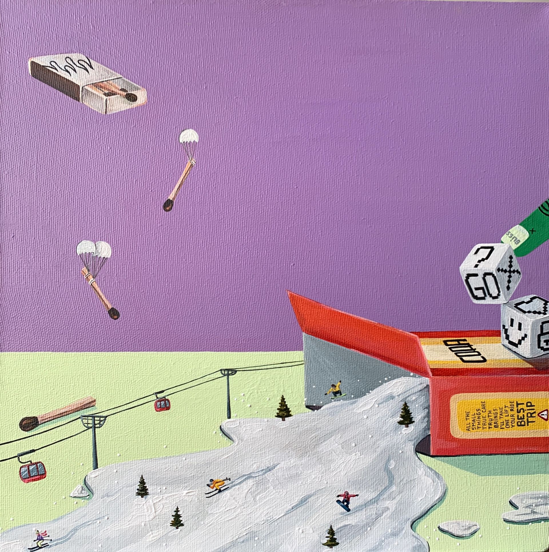 СВЕТ-ЛАНА (Картина, живопись - 
                  40 x 40 см) Зимний спорт