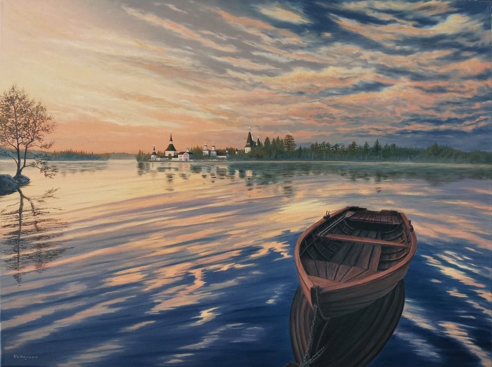 Елена Истомина (Картина, живопись - 
                  80 x 60 см) На Валдайском озере