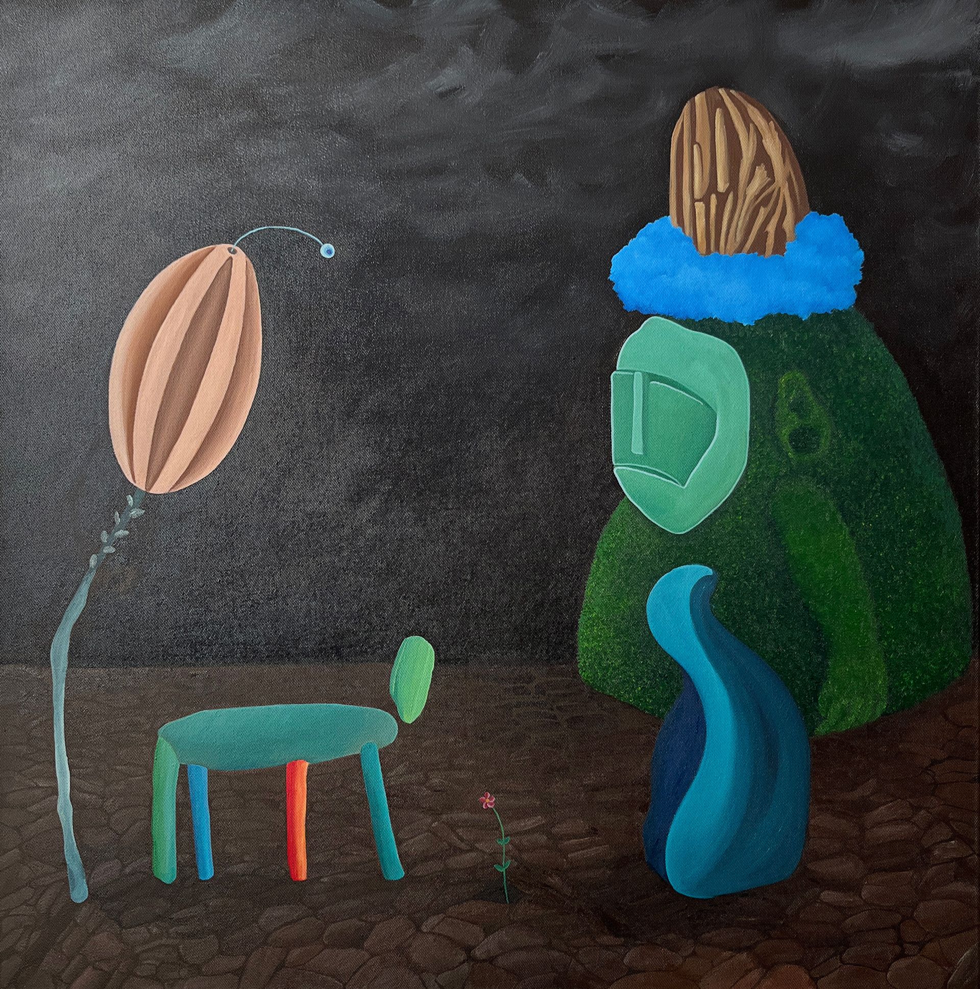 Леша Мелки (Картина, живопись - 
                  70 x 70 см) THIN LINE