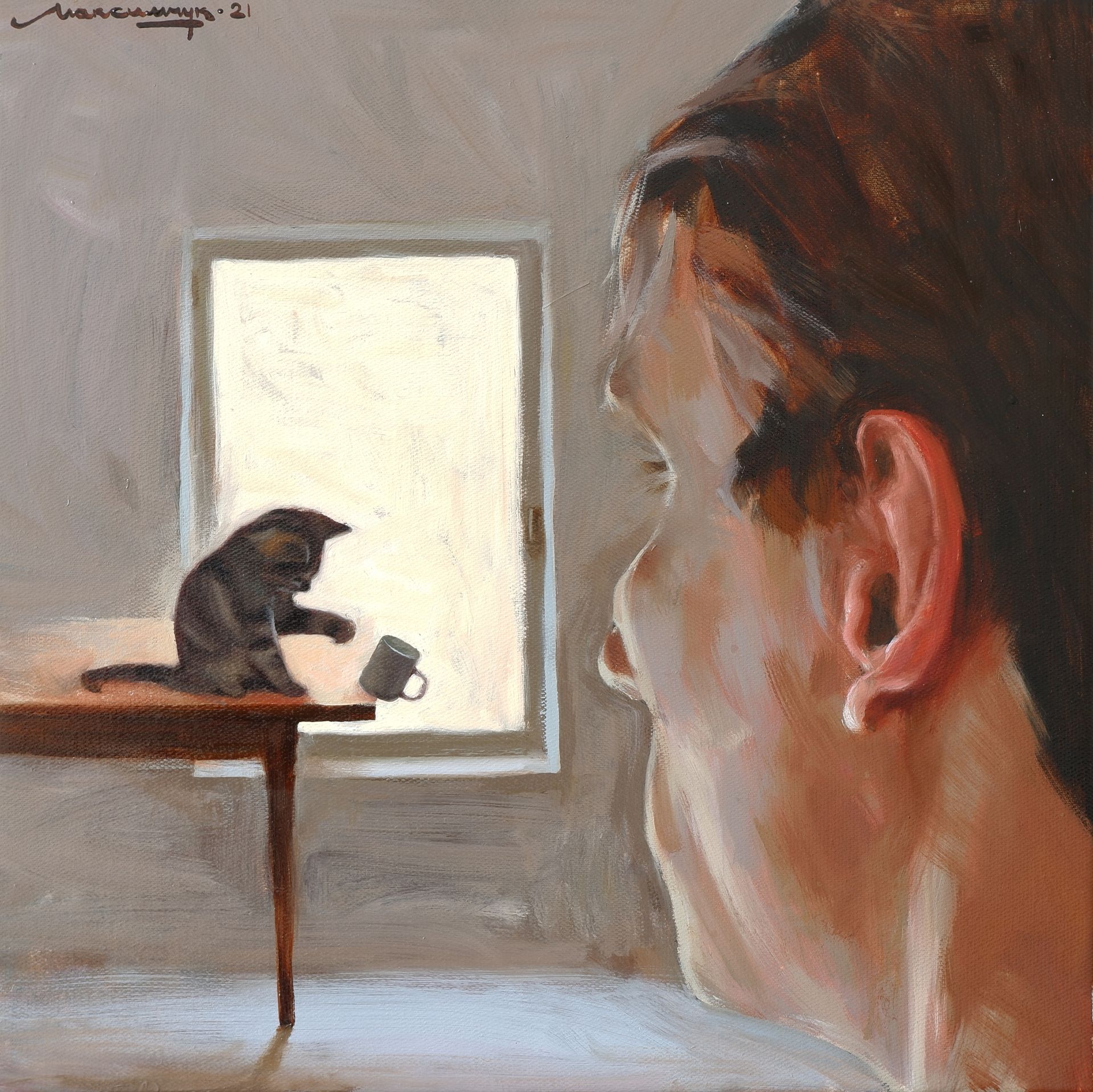 Никита Максимчук (Картина, живопись - 
                  40 x 40 см) Момент