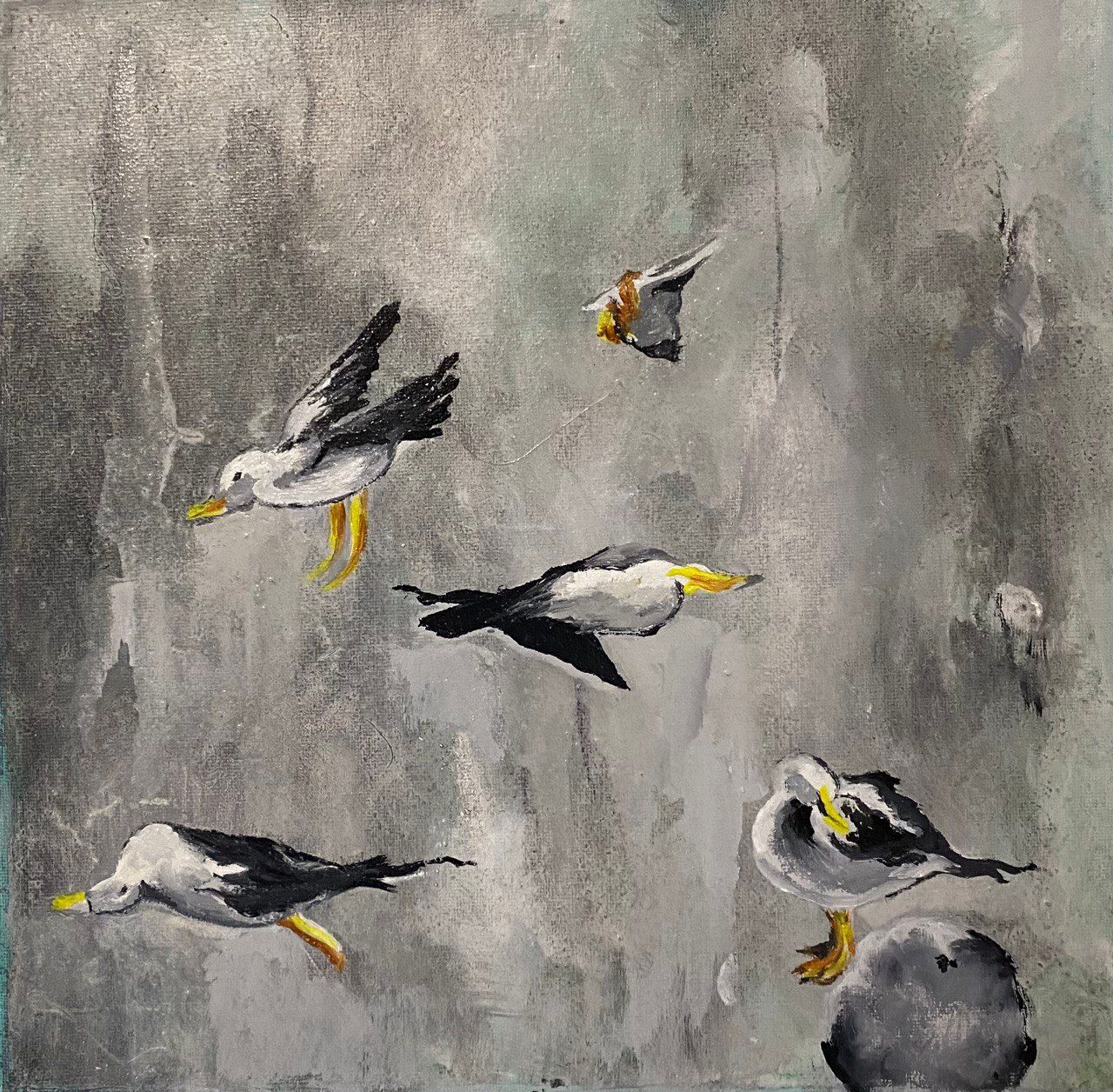 Лена Троянская (Картина, живопись - 
                  30 x 30 см) Кружение