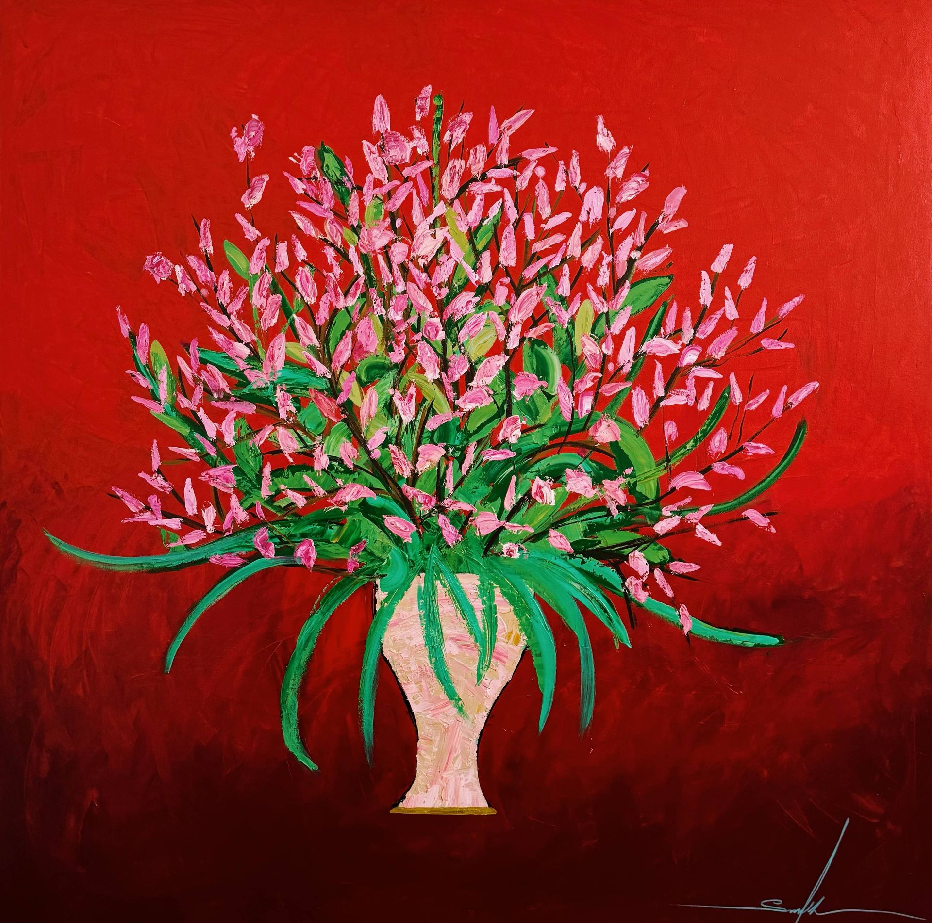 Сардор Эркинов (Картина, живопись - 
                  170 x 170 см) Магнолия