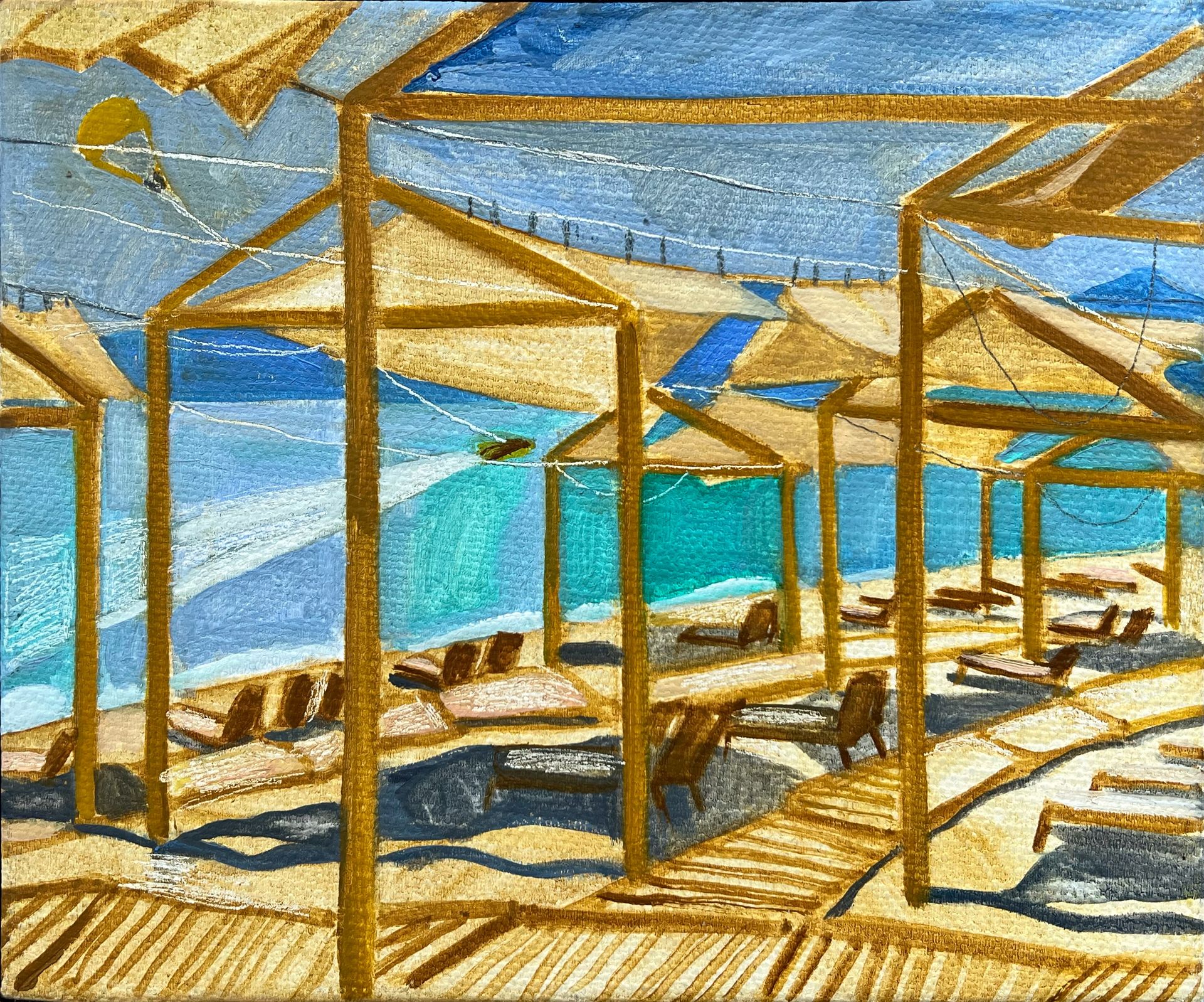 Мила Гаврилова (Картина, живопись - 
                  30 x 24 см) Гейнюк пляж