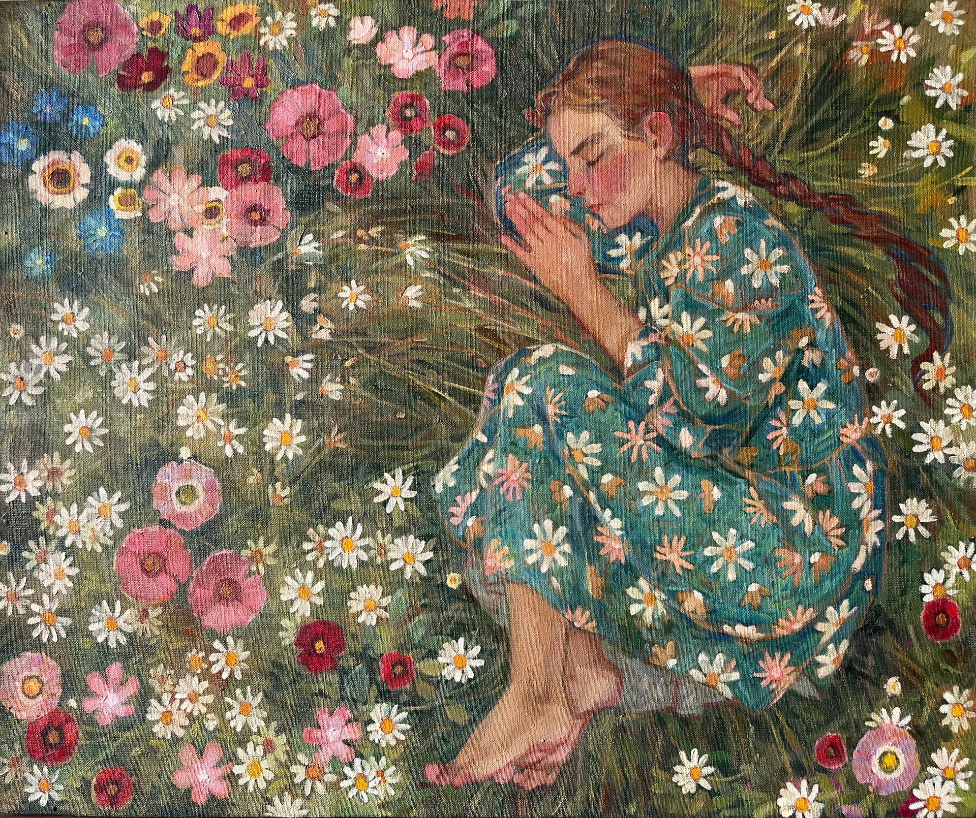 Залифа Хибатова (Картина, живопись - 
                  60 x 45 см) Слияние