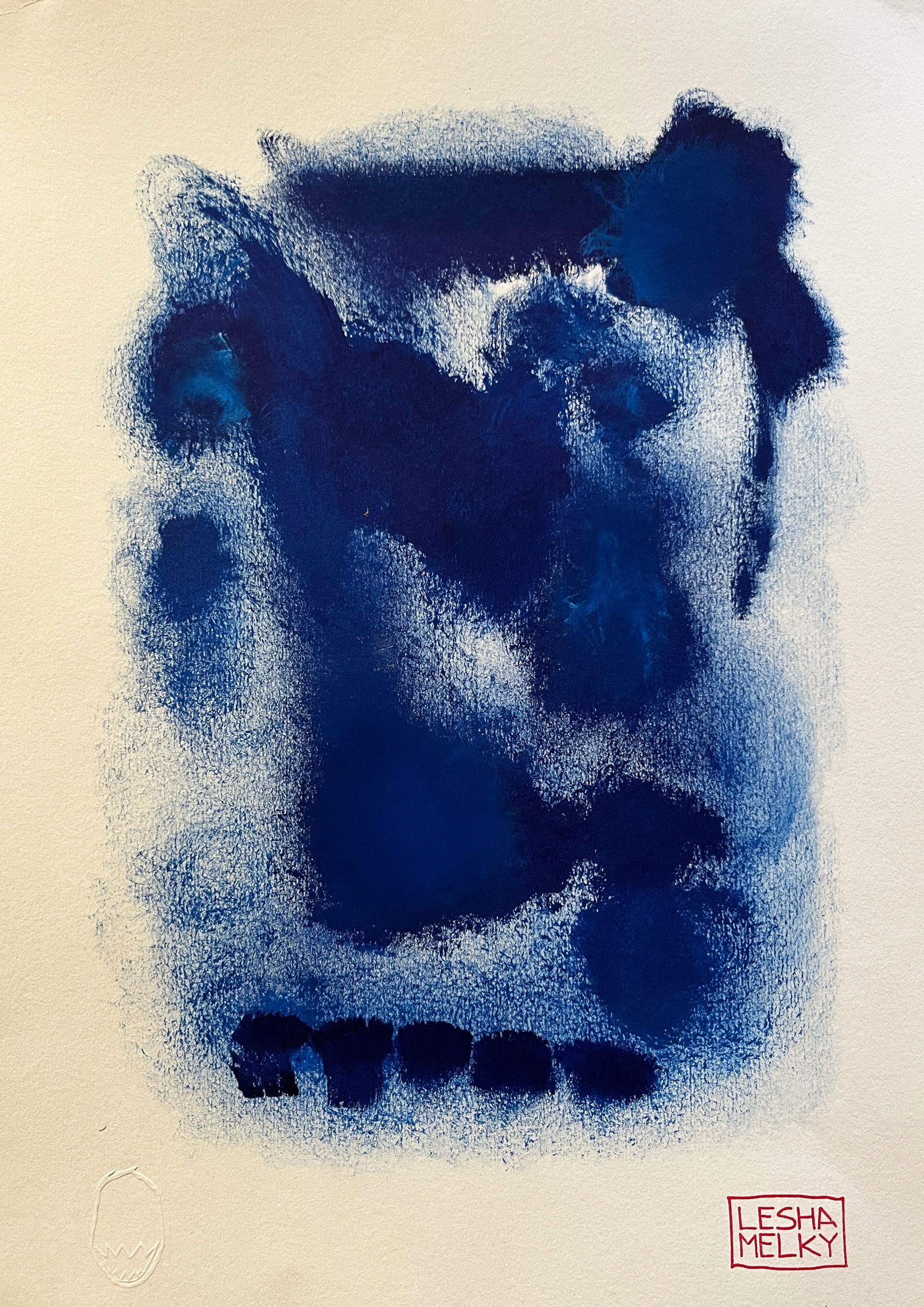 Леша Мелки (Авторская графика - 
                  30 x 40 см) BLUE FACE