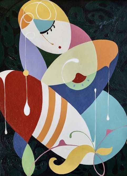 Женя Жари (Картина, живопись - 
                  40 x 50 см) Японская Аленушка