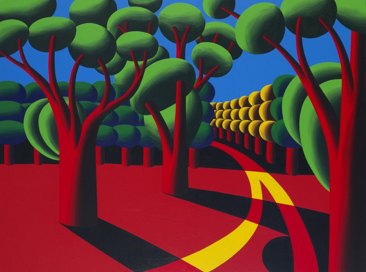 Олег Хвостов (Картина, живопись - 
                  190 x 140 см) Красный пейзаж