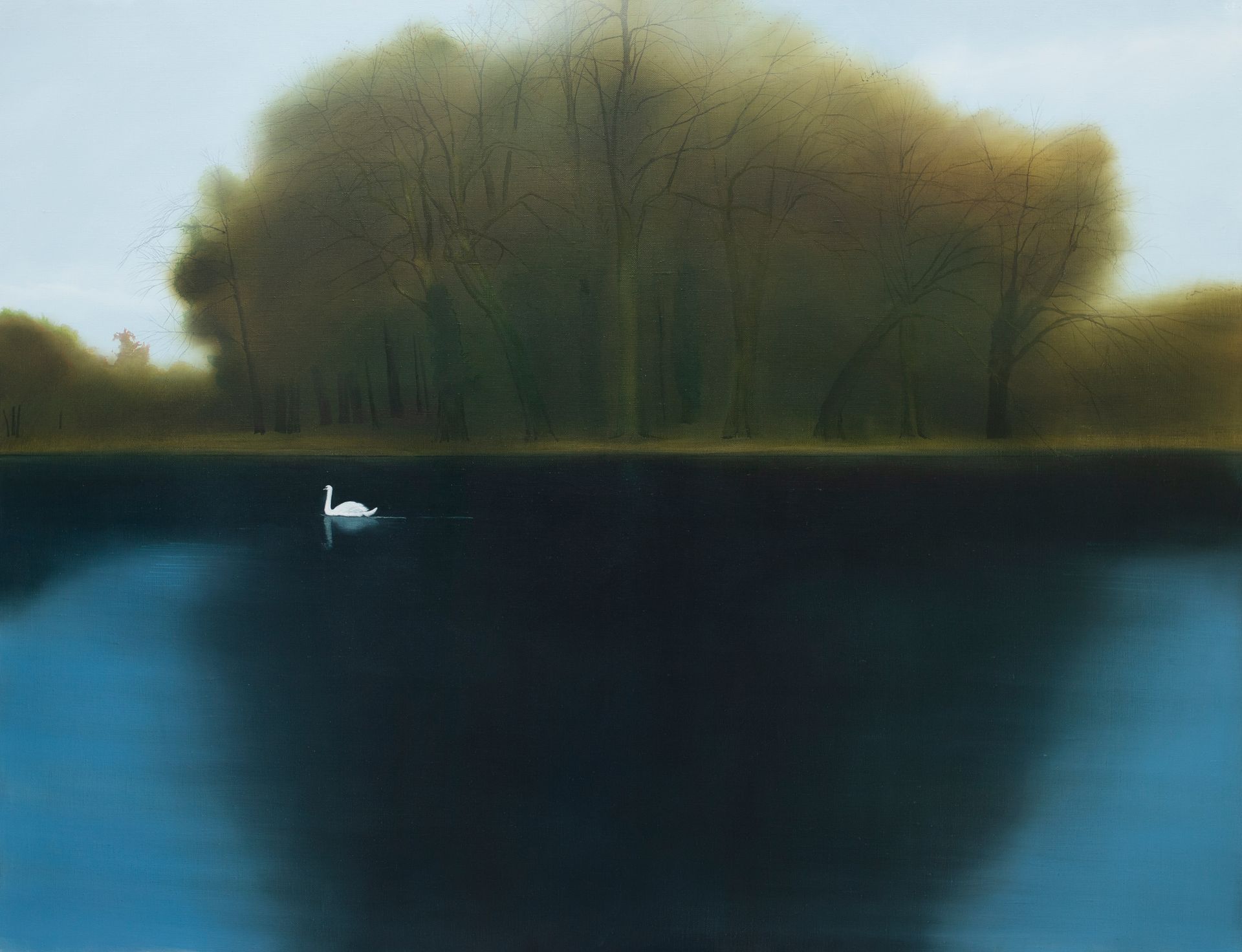 Евгения Буравлева (Картина, живопись - 
                  150 x 120 см) Дремлющий лебедь