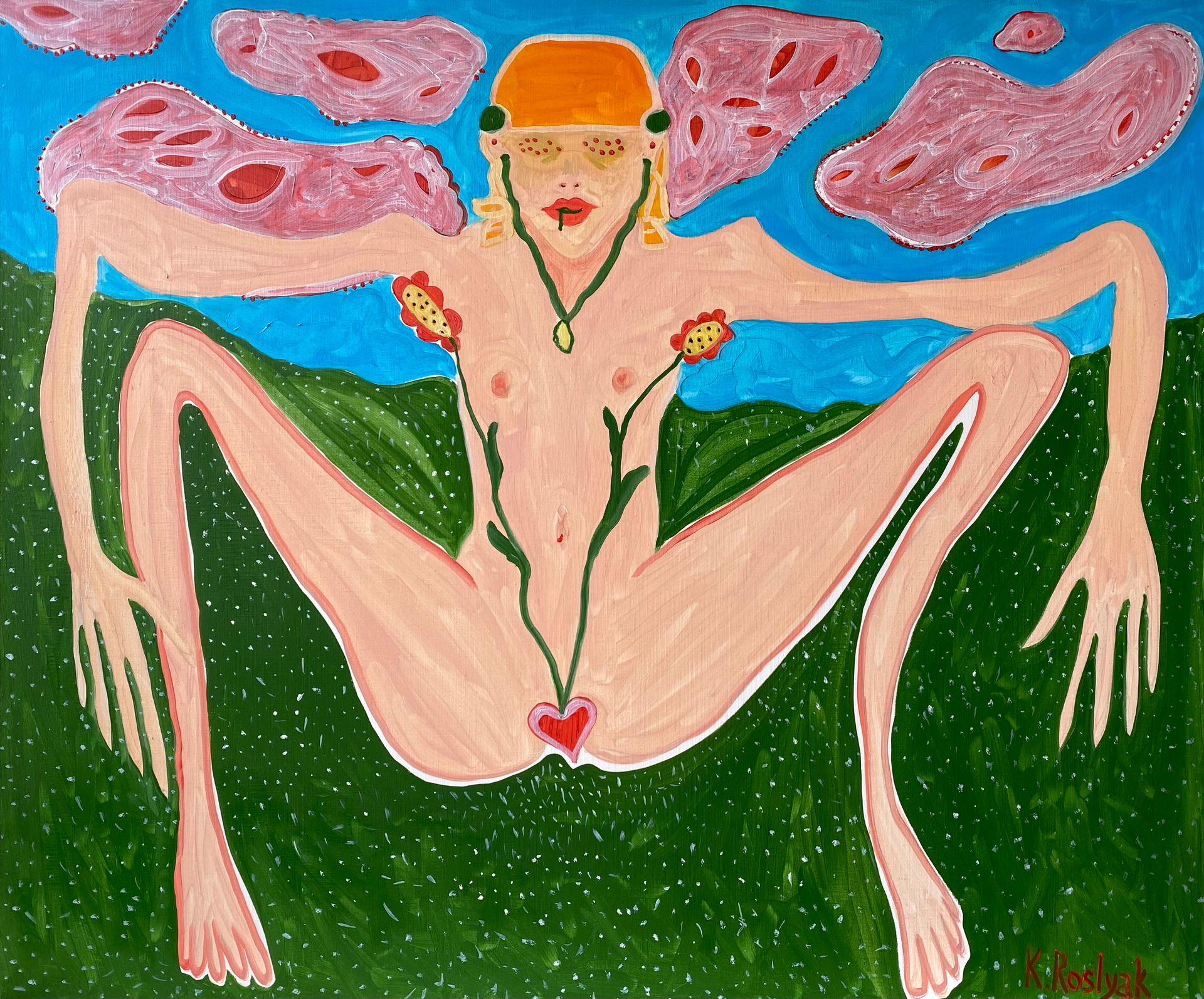 Каролина Росляк (Картина, живопись - 
                  120 x 100 см) Богиня земли и плодородия