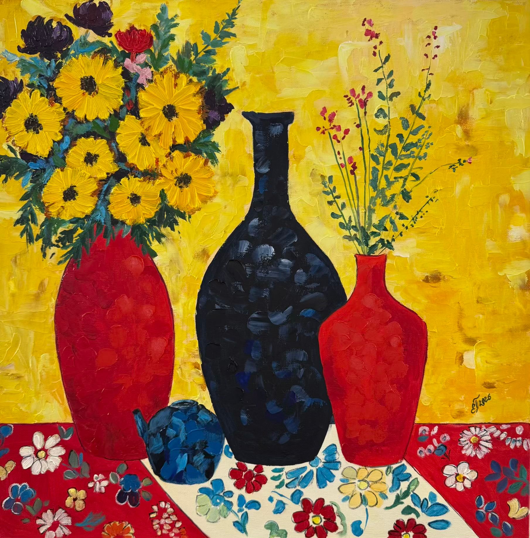 Елена Полищук (Картина, живопись - 
                  50 x 50 см) Солнечный день