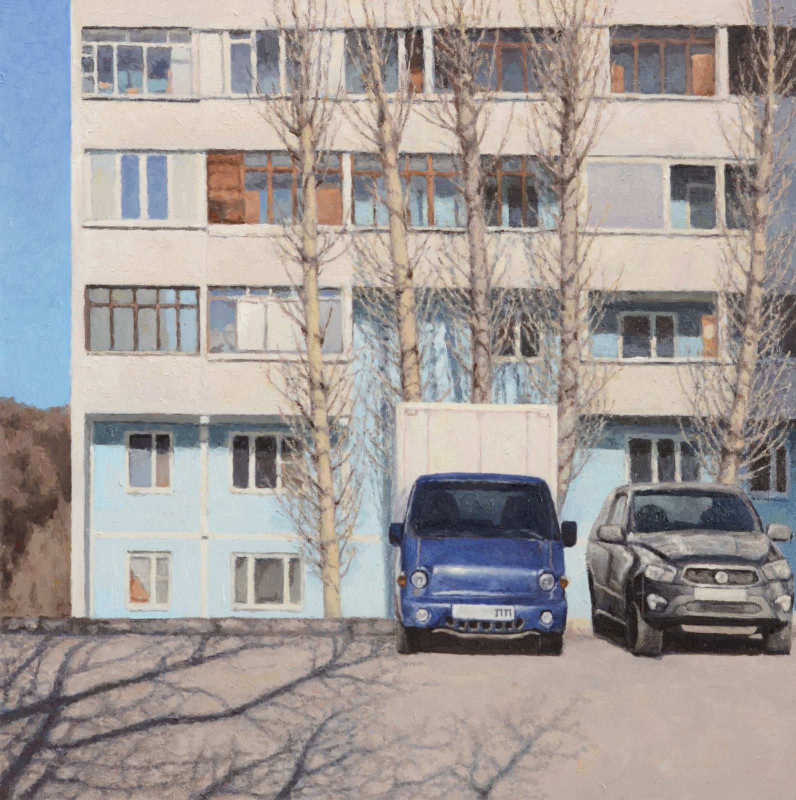 Павел Петров (Картина, живопись - 
                  60 x 60 см) Весна в Чертаново