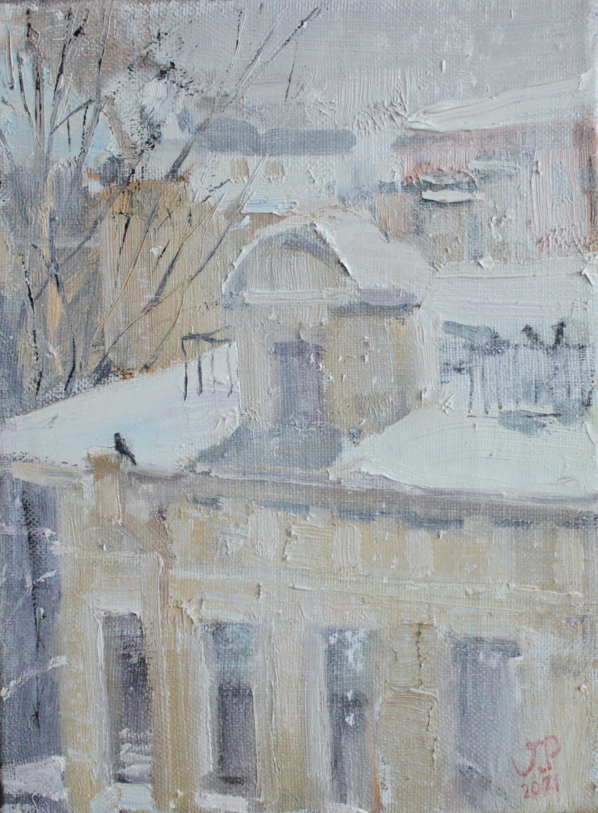 Валерия Привалихина (Картина, живопись - 
                  18 x 24 см) Снежный день