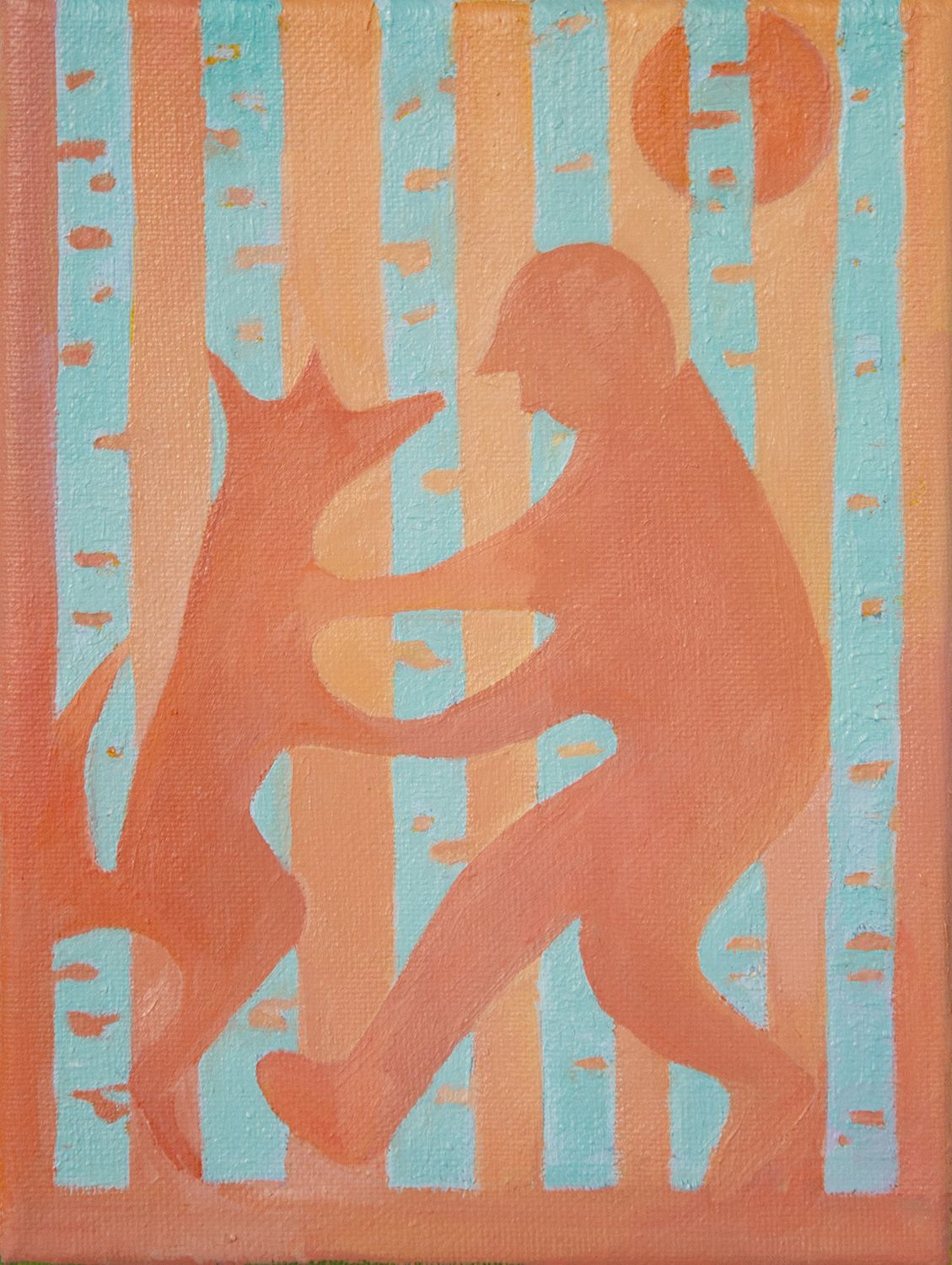 Анастасия Лимонова (Картина, живопись - 
                  15 x 20 см) Учимся танцевать фокстрот