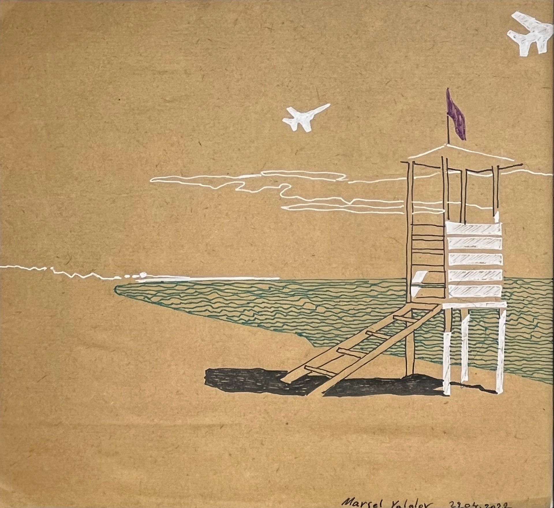 Марсель Ялалов (Авторская графика - 
                  32 x 32 см) Евпатория