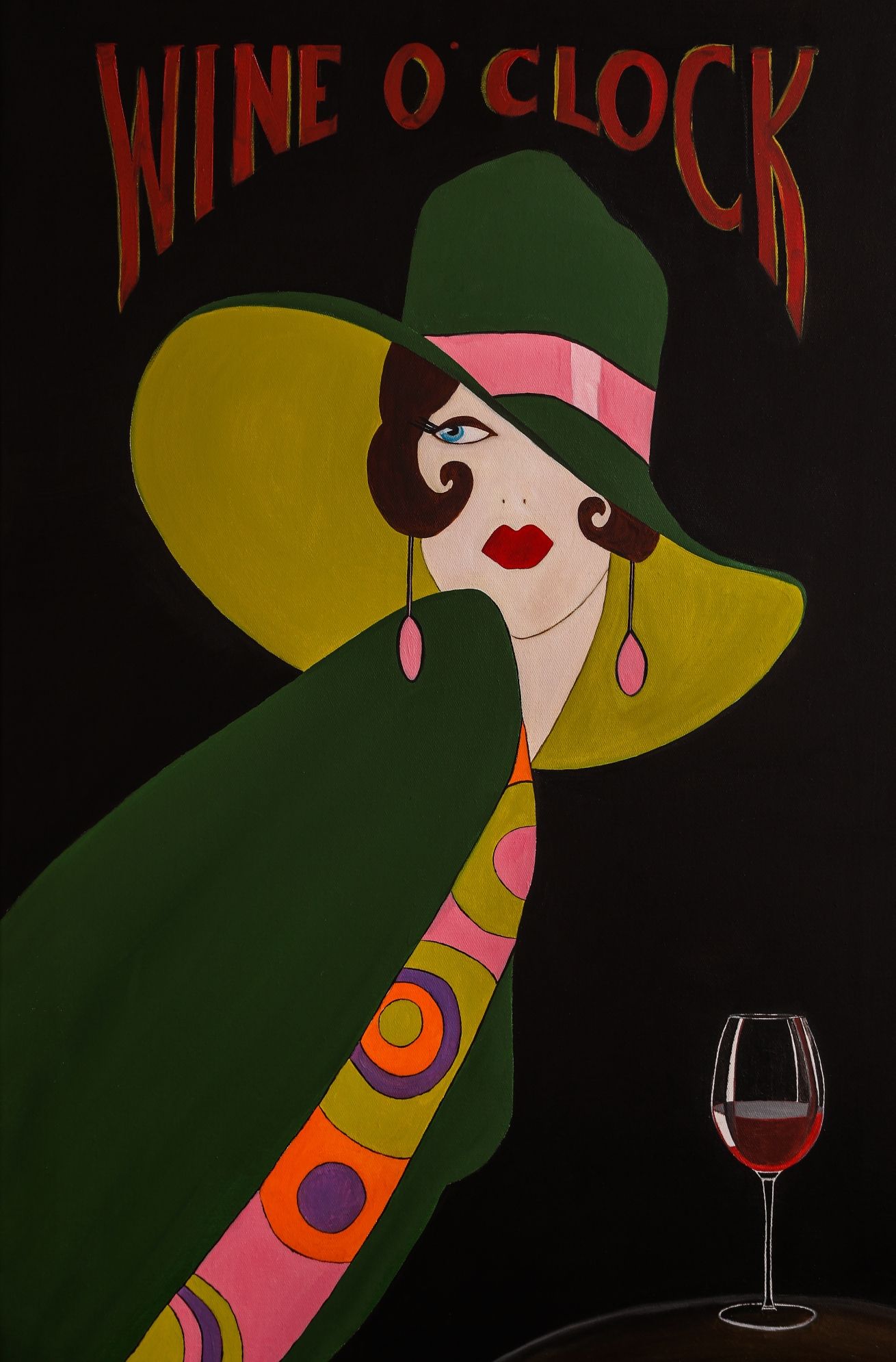 Нина Григель (Картина, живопись - 
                  60 x 90 см) WINE O'CLOCK
