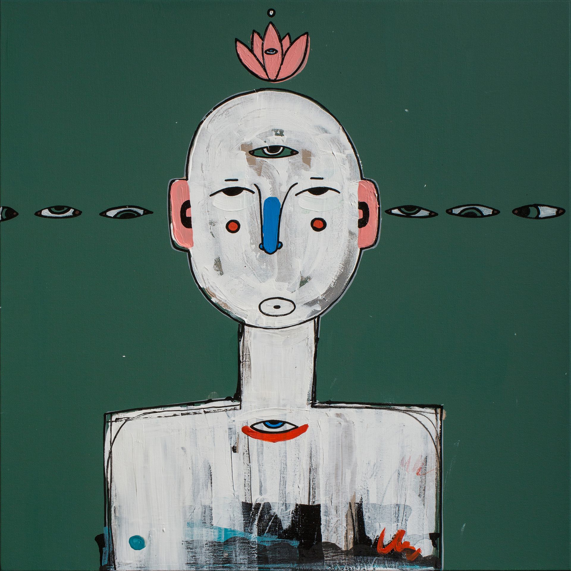 Ульяна Пучеглазова (Картина, живопись - 
                  60 x 60 см) Слух