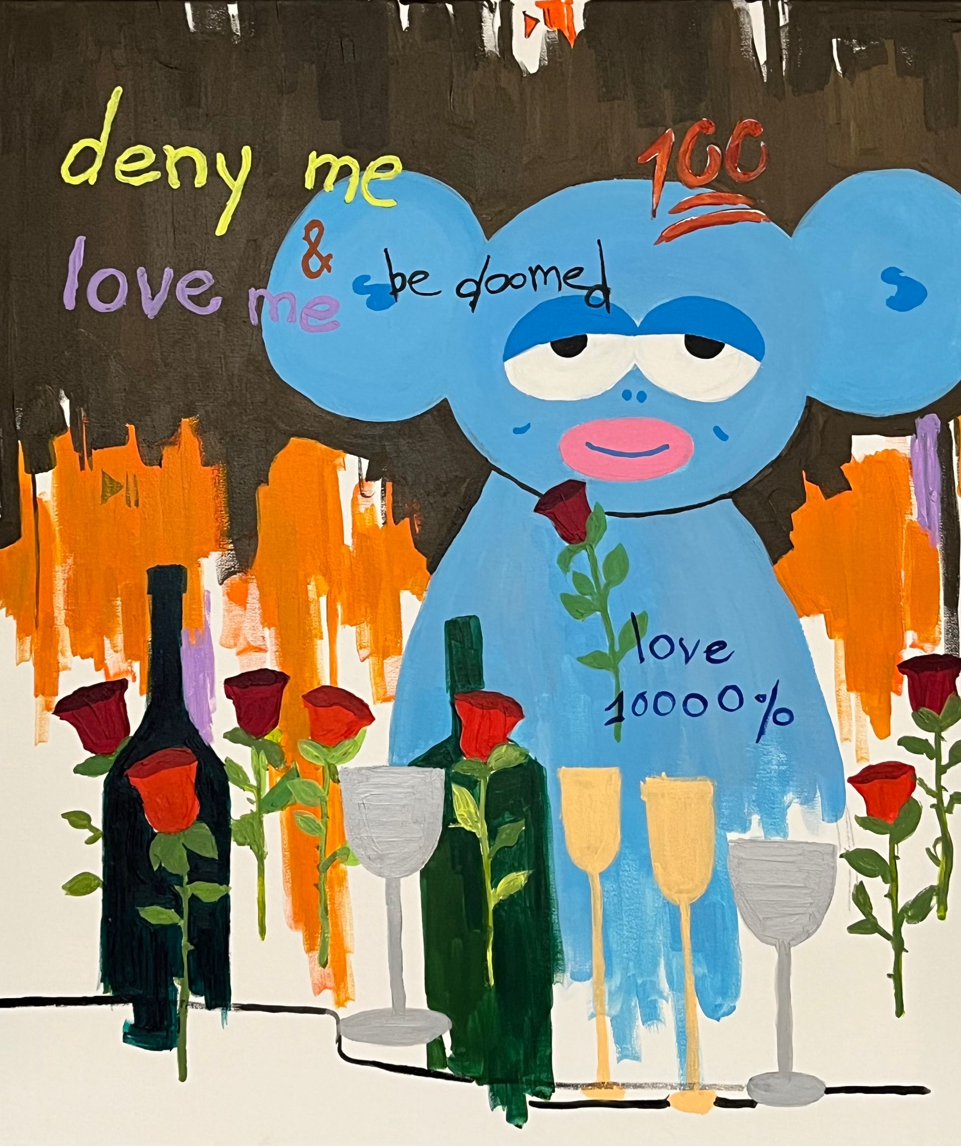 STEVIA (Картина, живопись - 
                  60 x 70 см) DENY ME/LOVE ME & BE DOOMED