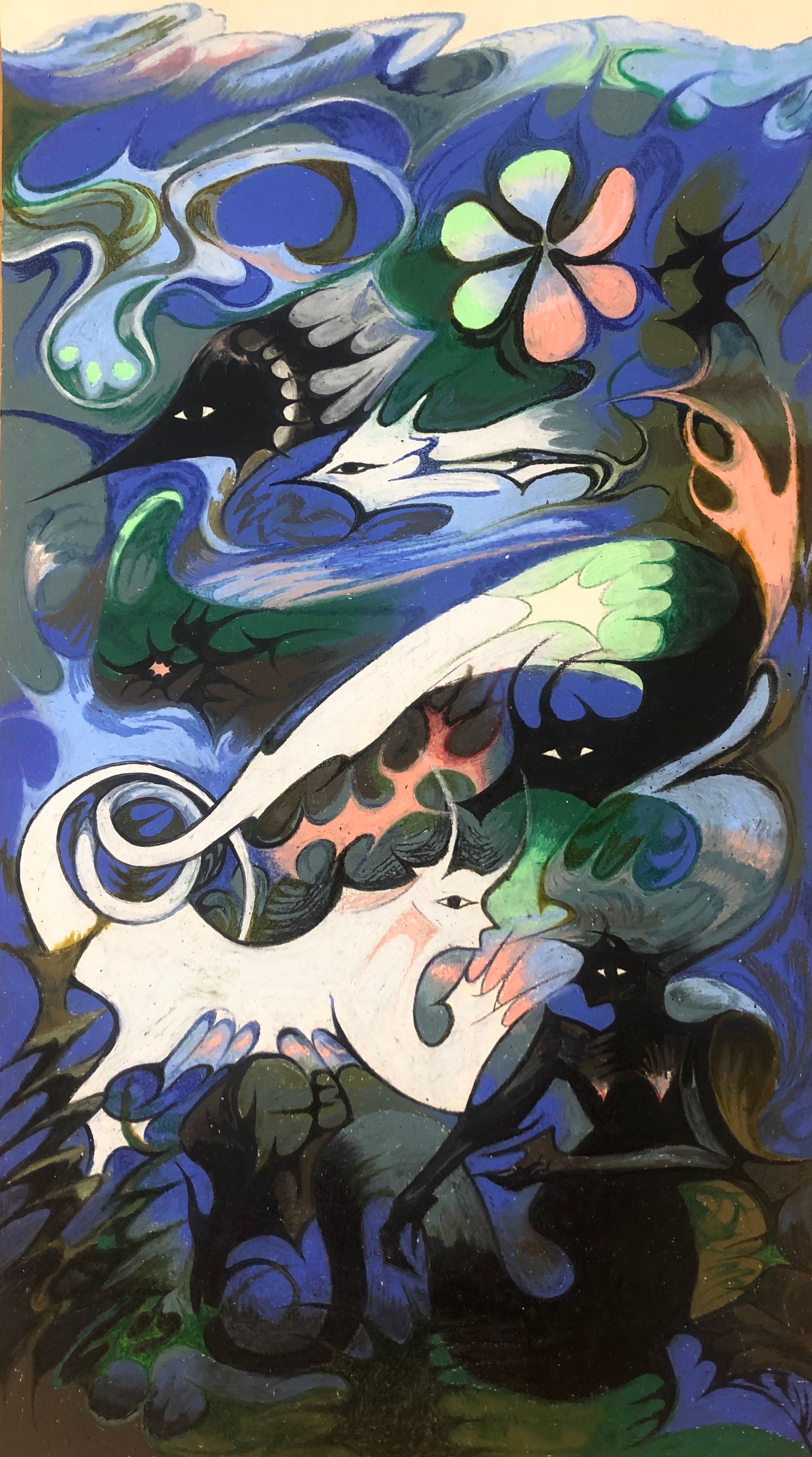 Варвара Вивик (Авторская графика - 
                  28 x 49 см) Deep Waters