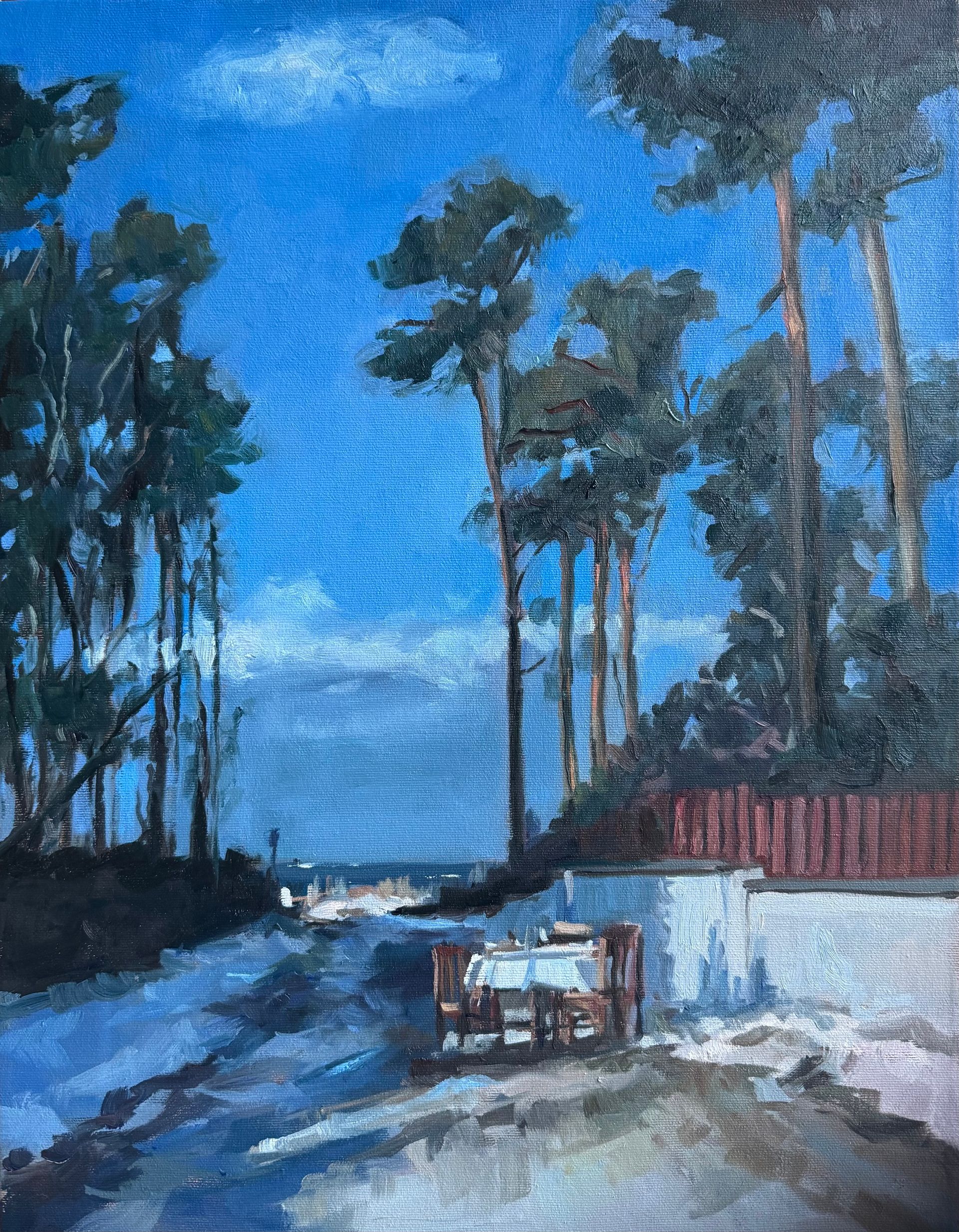 Екатерина Белиловская (Картина, живопись - 
                  35 x 45 см) Столик на двоих