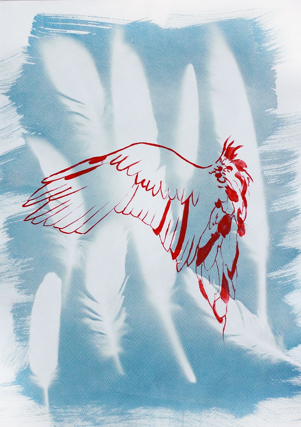 Дарья Парий (Графика печатная - 
                  29.7 x 42 см) Крыло попугая Durerus