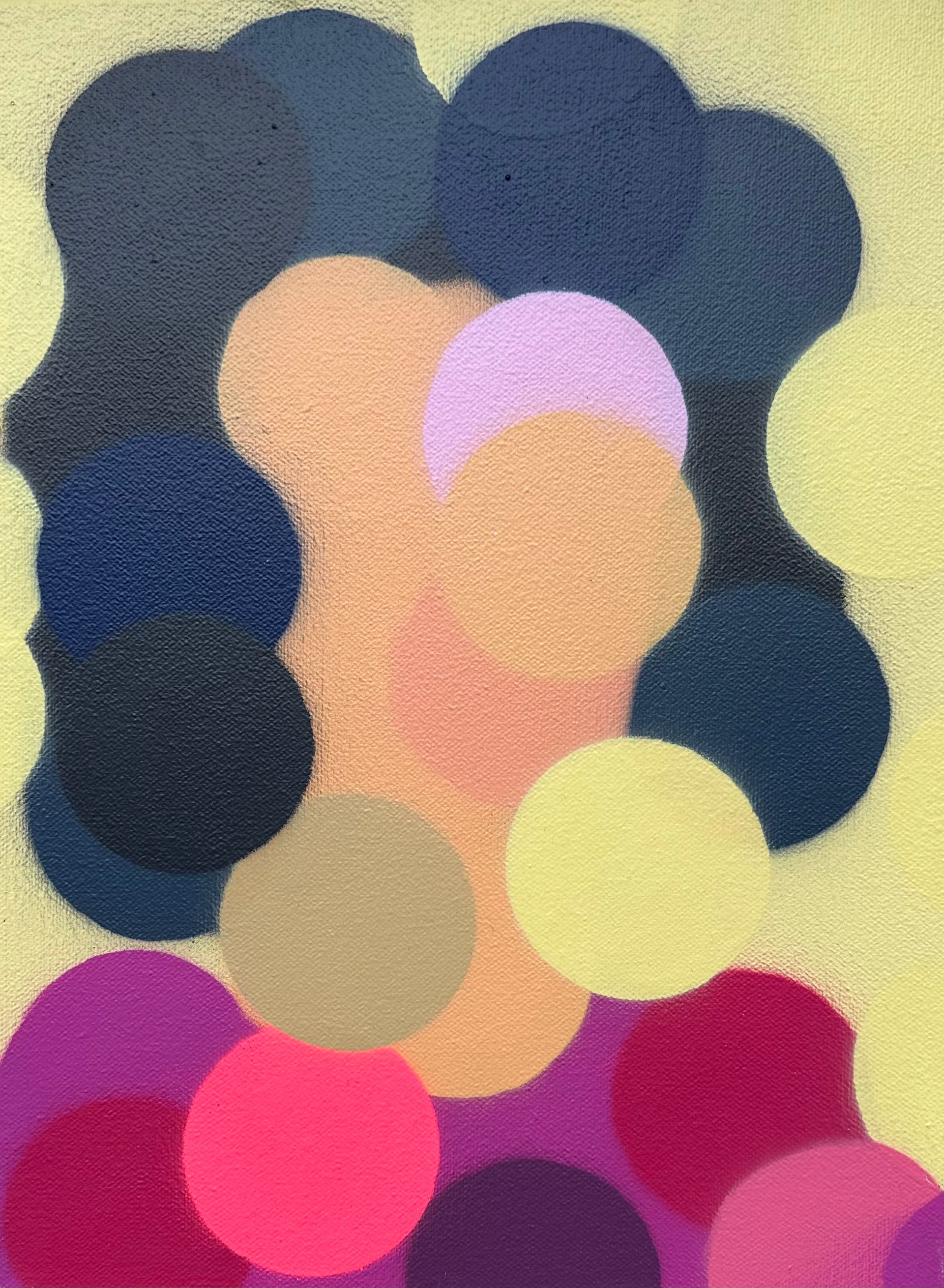 Степан Краснов (Картина, живопись - 
                  30 x 40 см) Случайный портрет на желтом 2