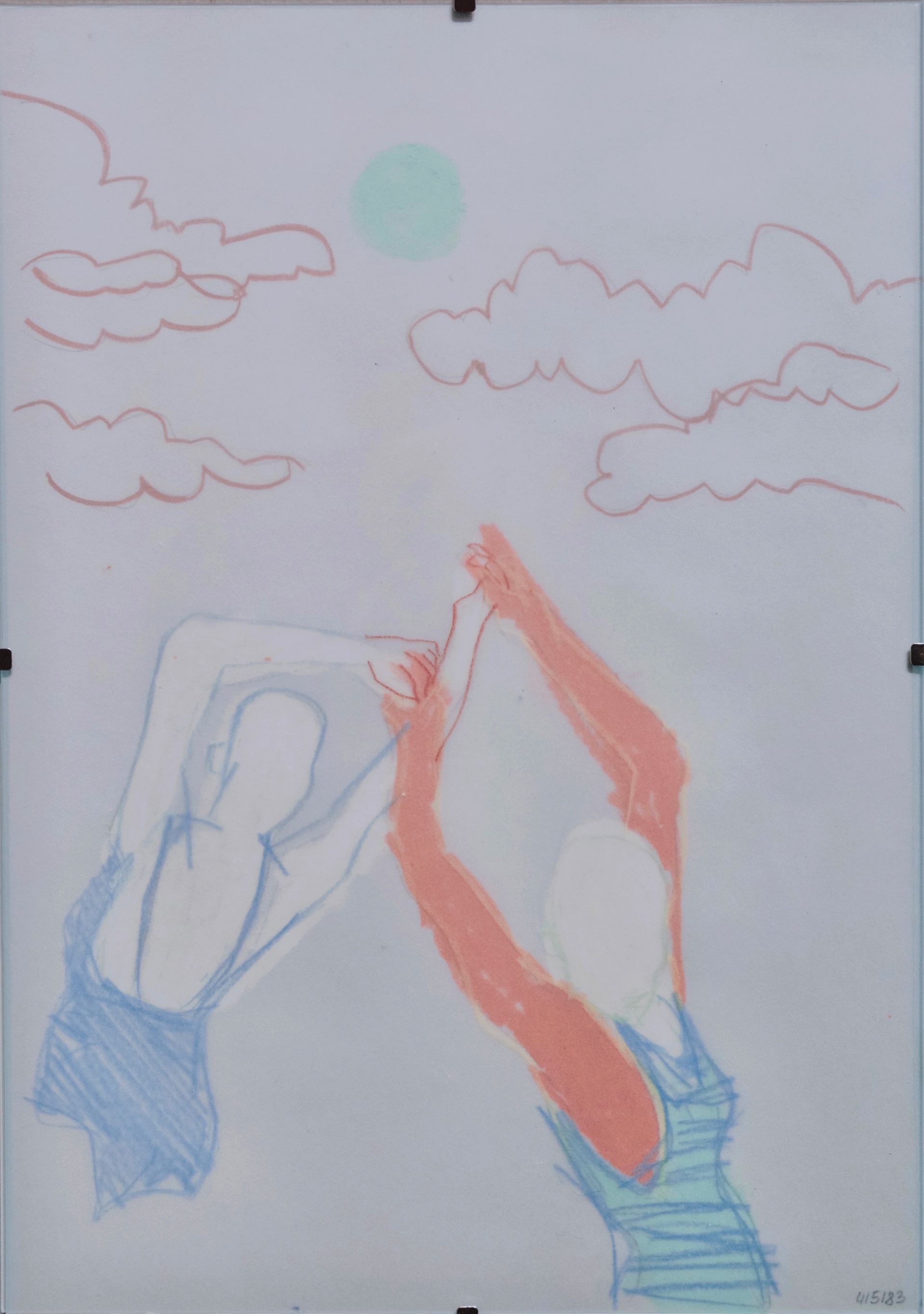 Анастасия Малиновская (Авторская графика - 
                  20 x 30 см) Касание, между руками свет