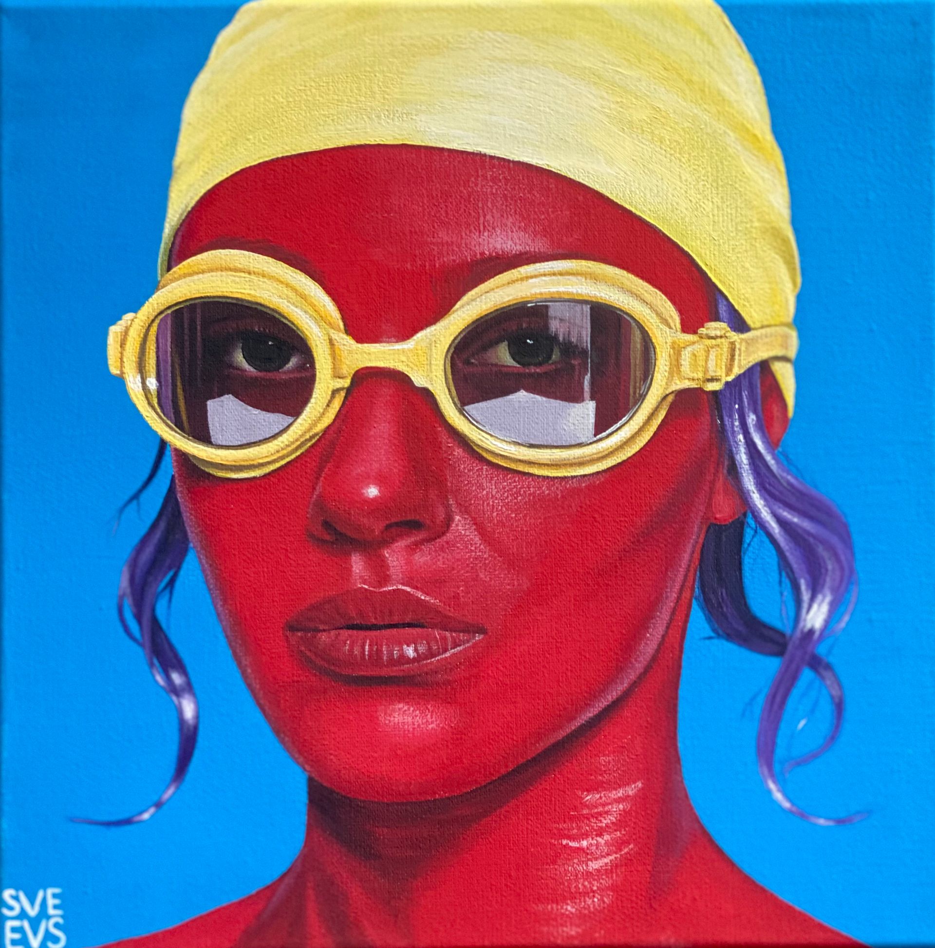 Светлана Евсеева (Картина, живопись - 
                  30 x 30 см) Портрет для яркости 6