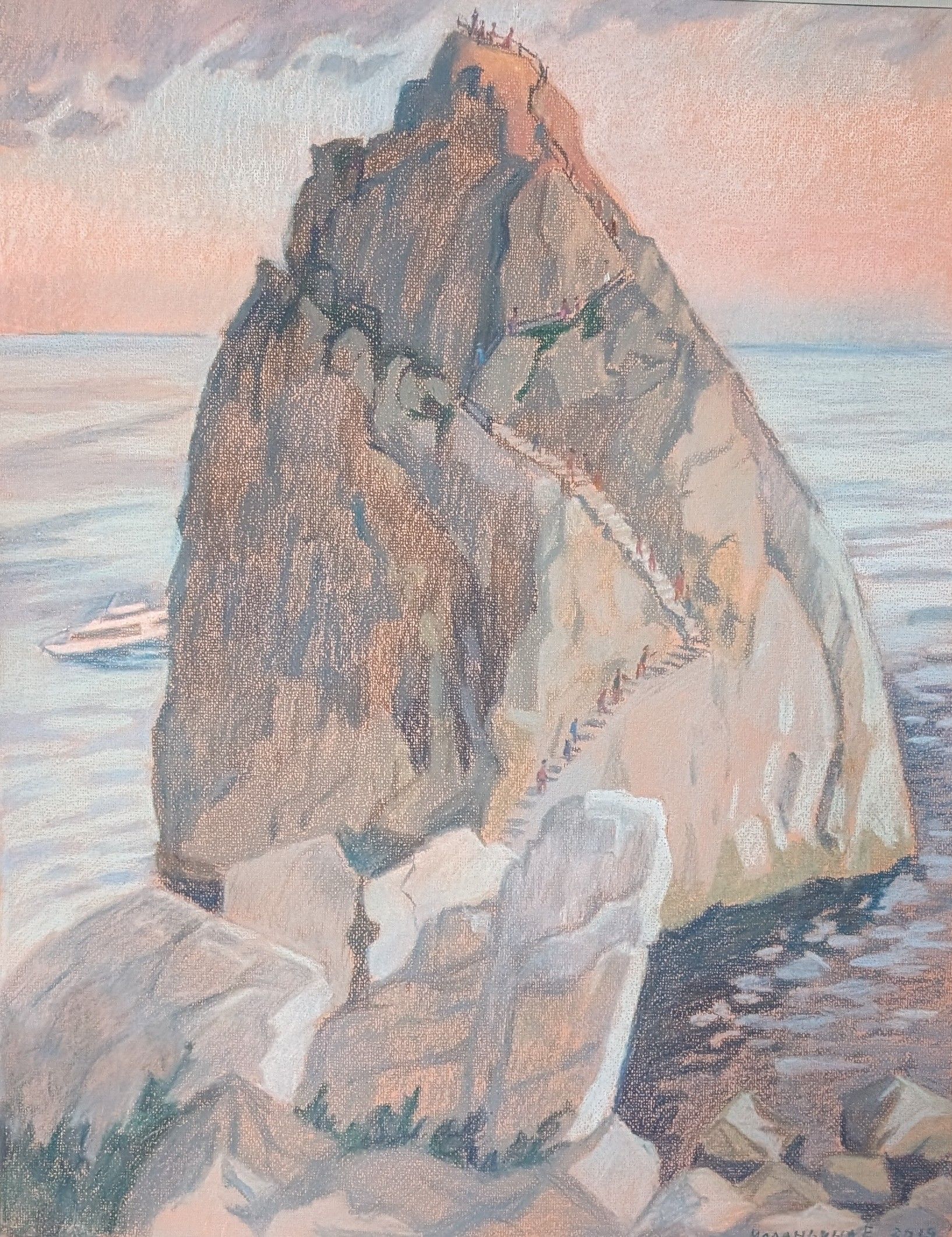 Екатерина Маланьина (Авторская графика - 
                  50 x 64 см) Парус