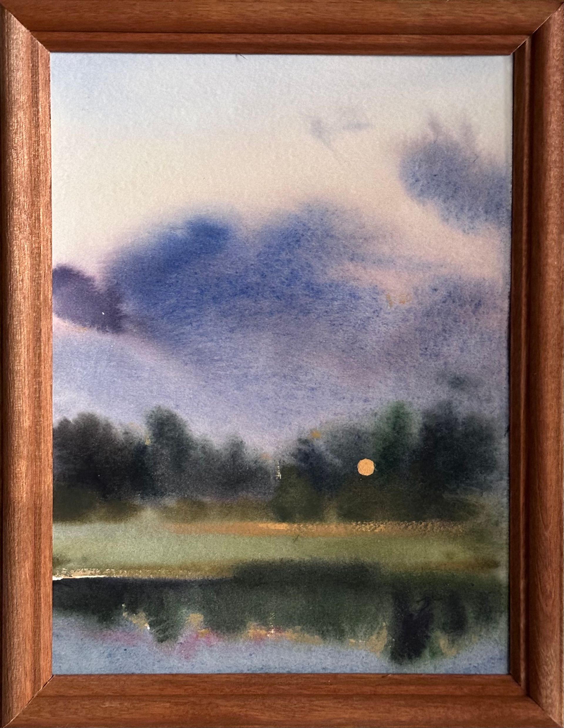 Алина Буглеева (Авторская графика - 
                  18 x 22 см) Луна в лесу