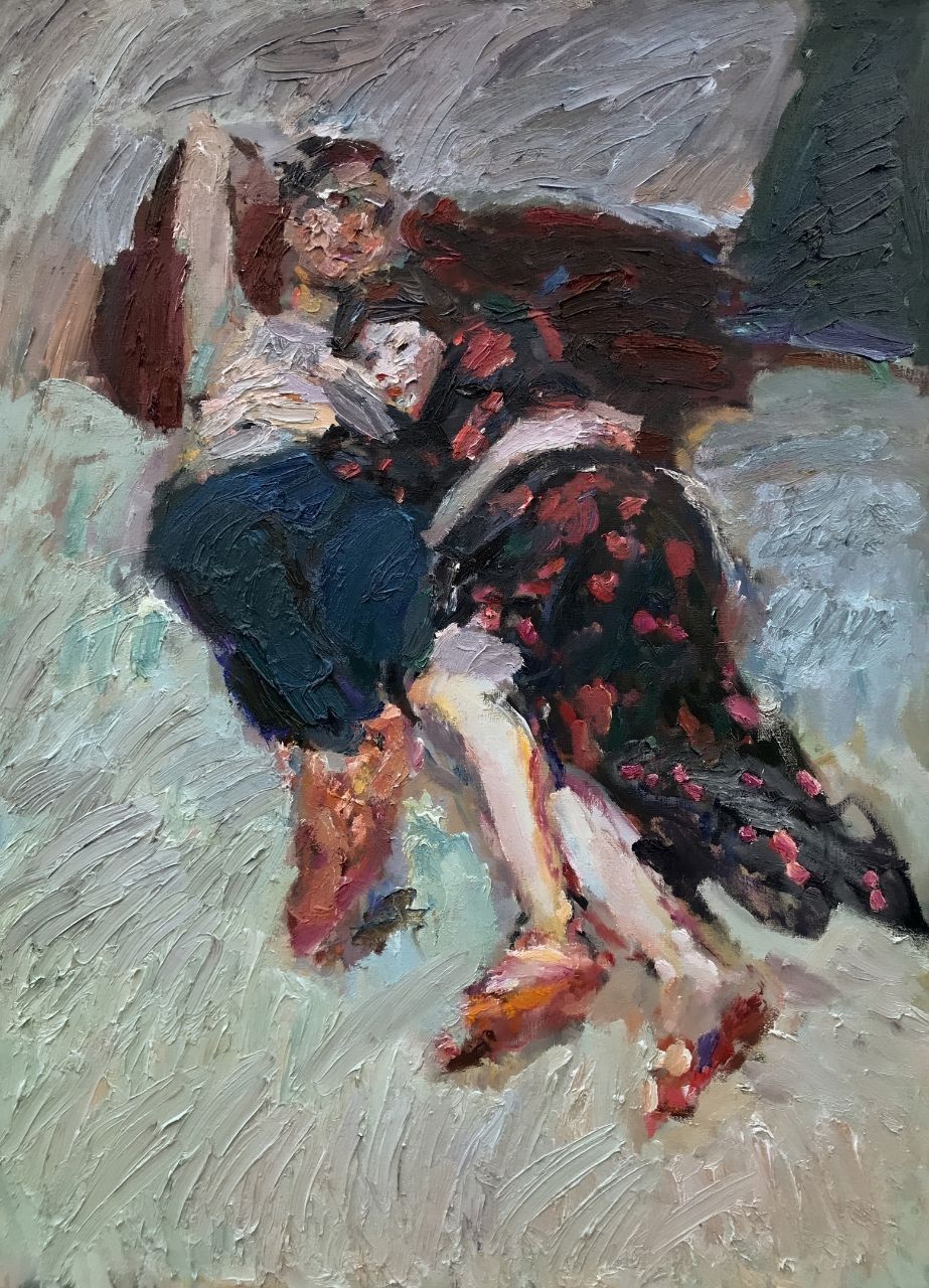 Пётр Петяев (Картина, живопись - 
                  110 x 150 см) Двое