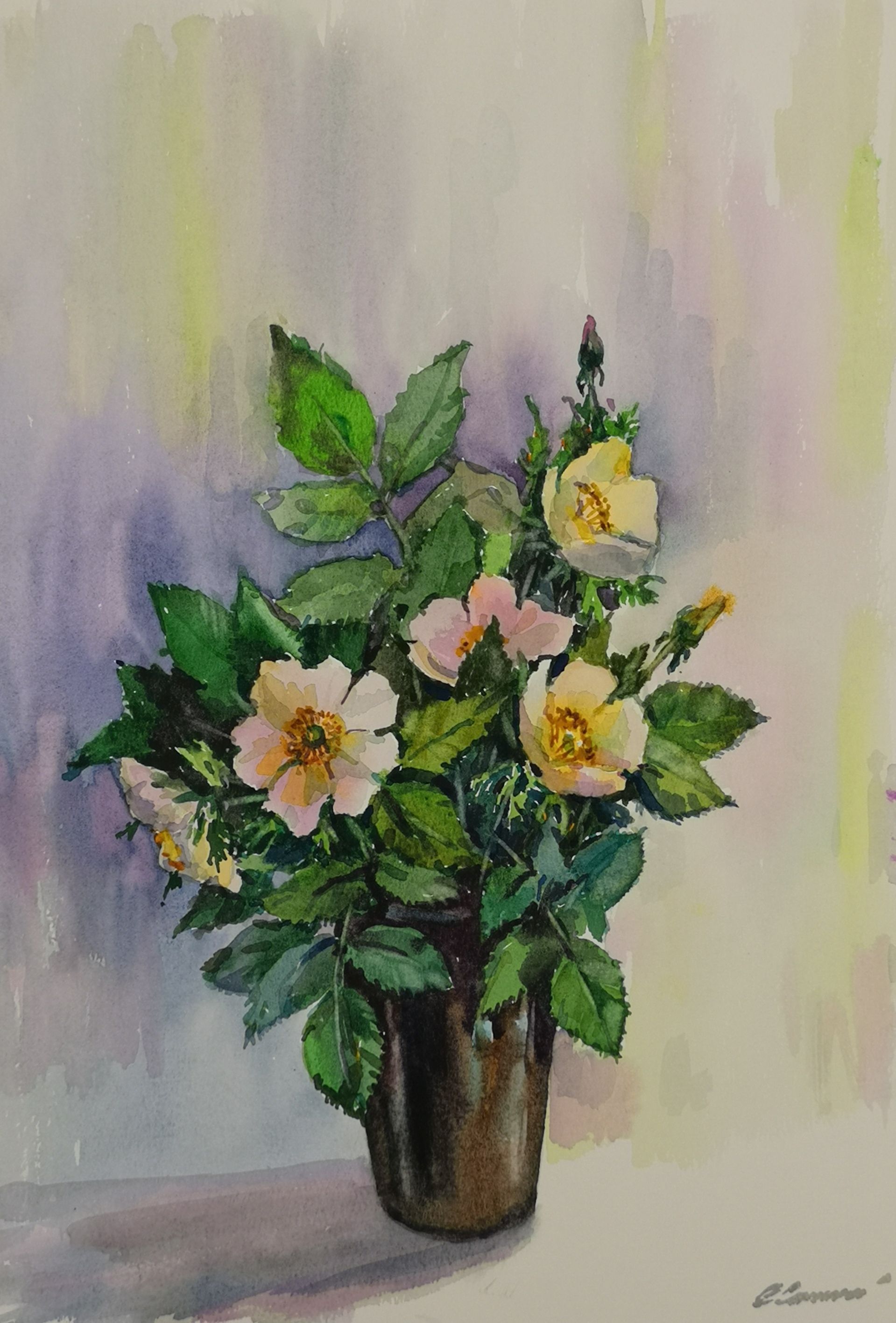 Елена Санина (Авторская графика - 
                  27 x 38 см) Букет лета