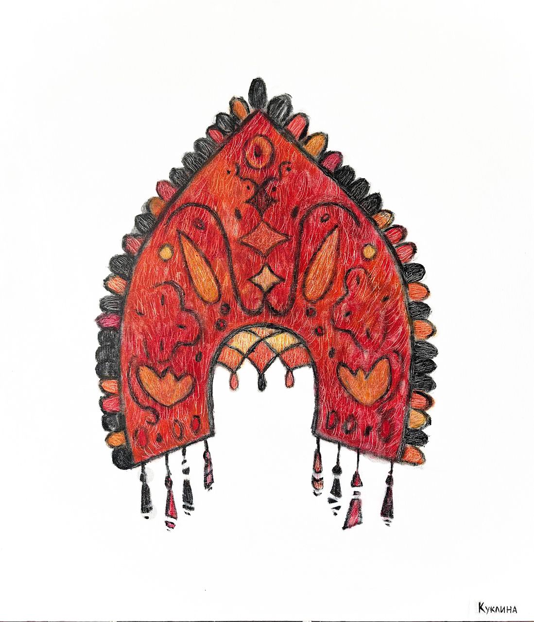 Анастасия Куклина (Картина, живопись - 
                  70 x 80 см) Кириллица