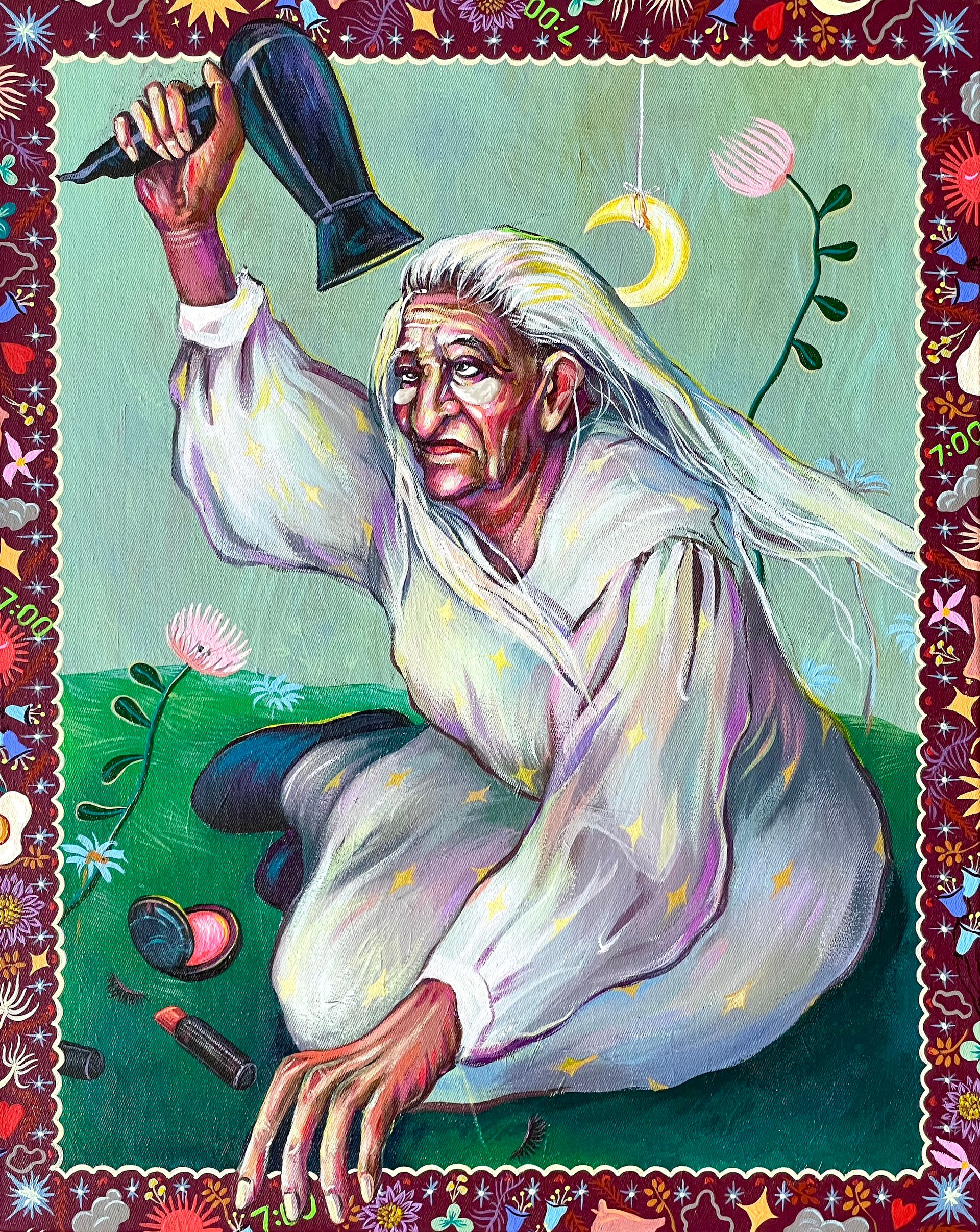 Наталья Липская (Картина, живопись - 
                  40 x 50 см) Я не Баба-Яга, это просто семь утра