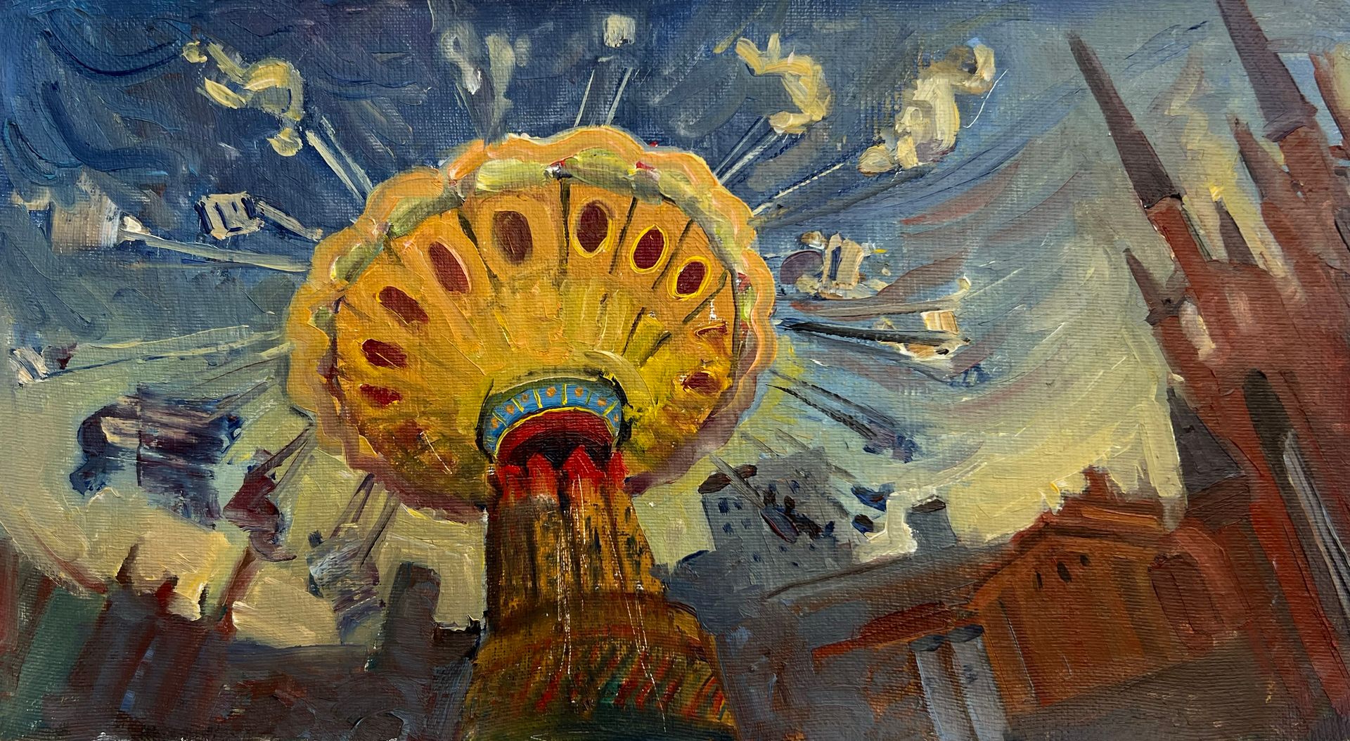 Алиса Деточкина (Картина, живопись - 
                  37 x 20.5 см) Карусель