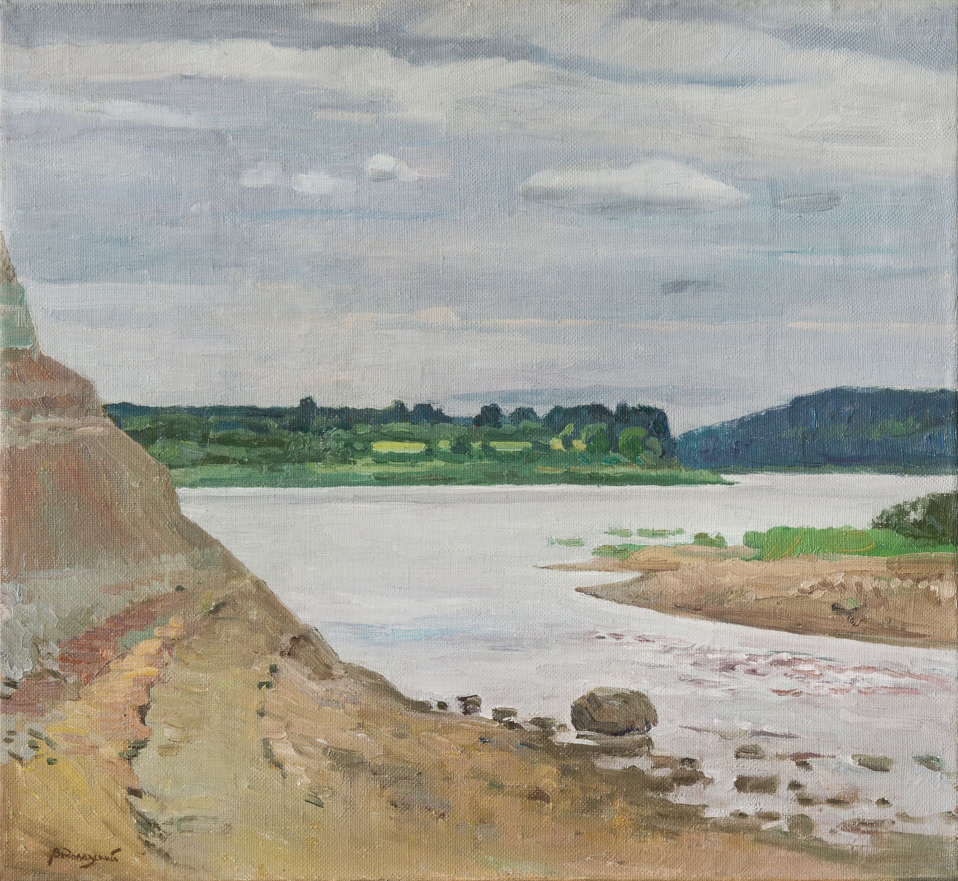 Николай Водолазский (Картина, живопись - 
                  55 x 50 см) Северная река