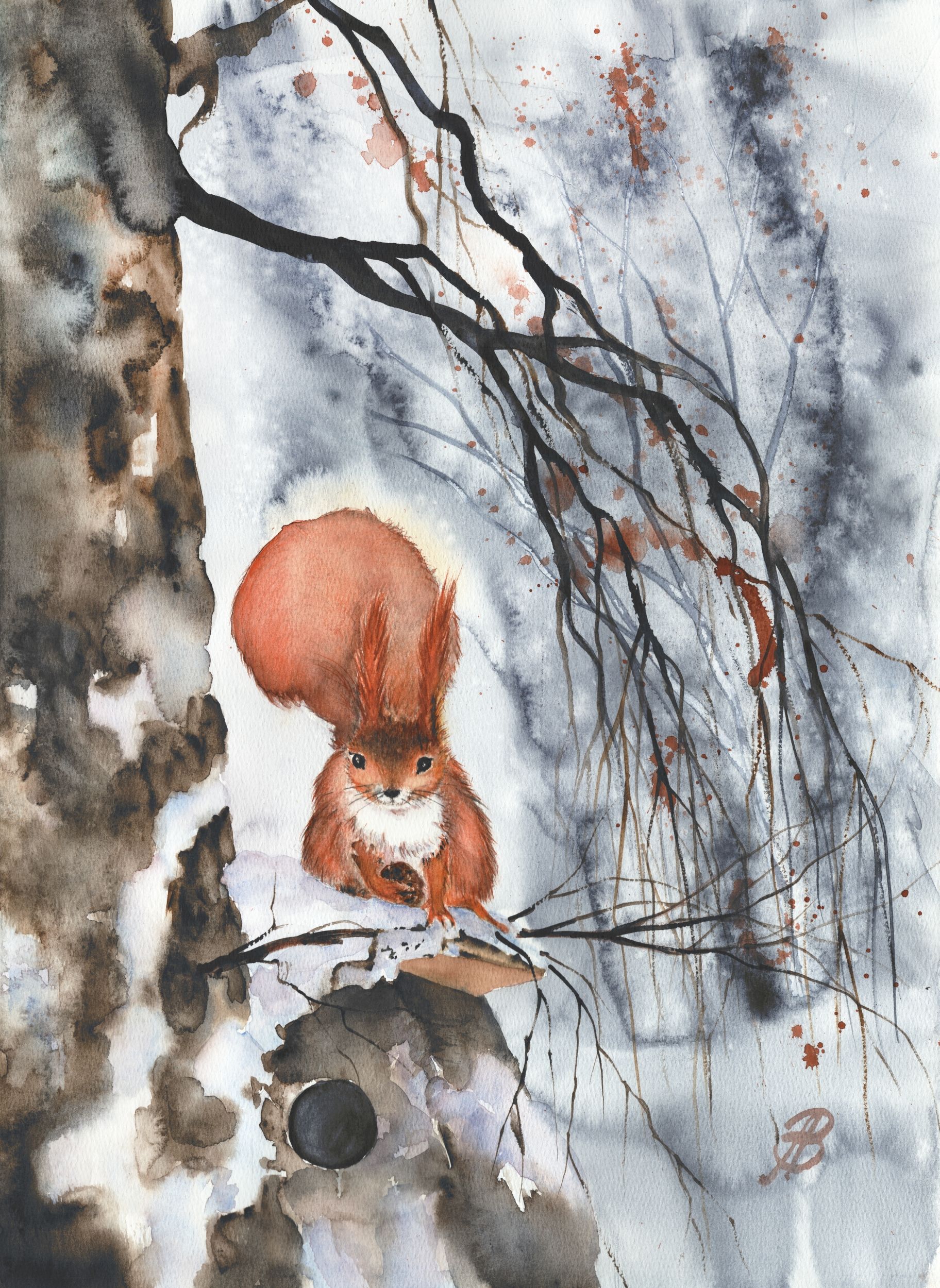 Алла Валежина (Авторская графика - 
                  39 x 43 см) Попрыгунья