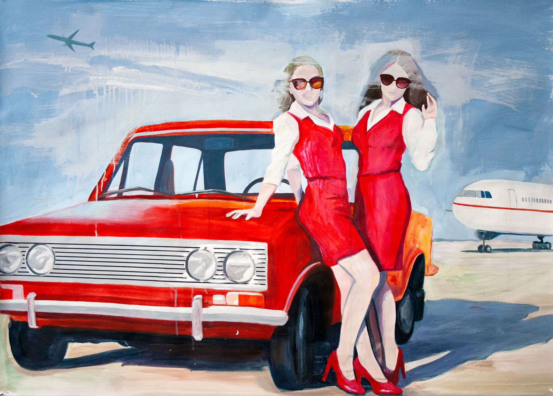 Алина Светкина (Авторская графика - 
                  150 x 110 см) По небу на земле