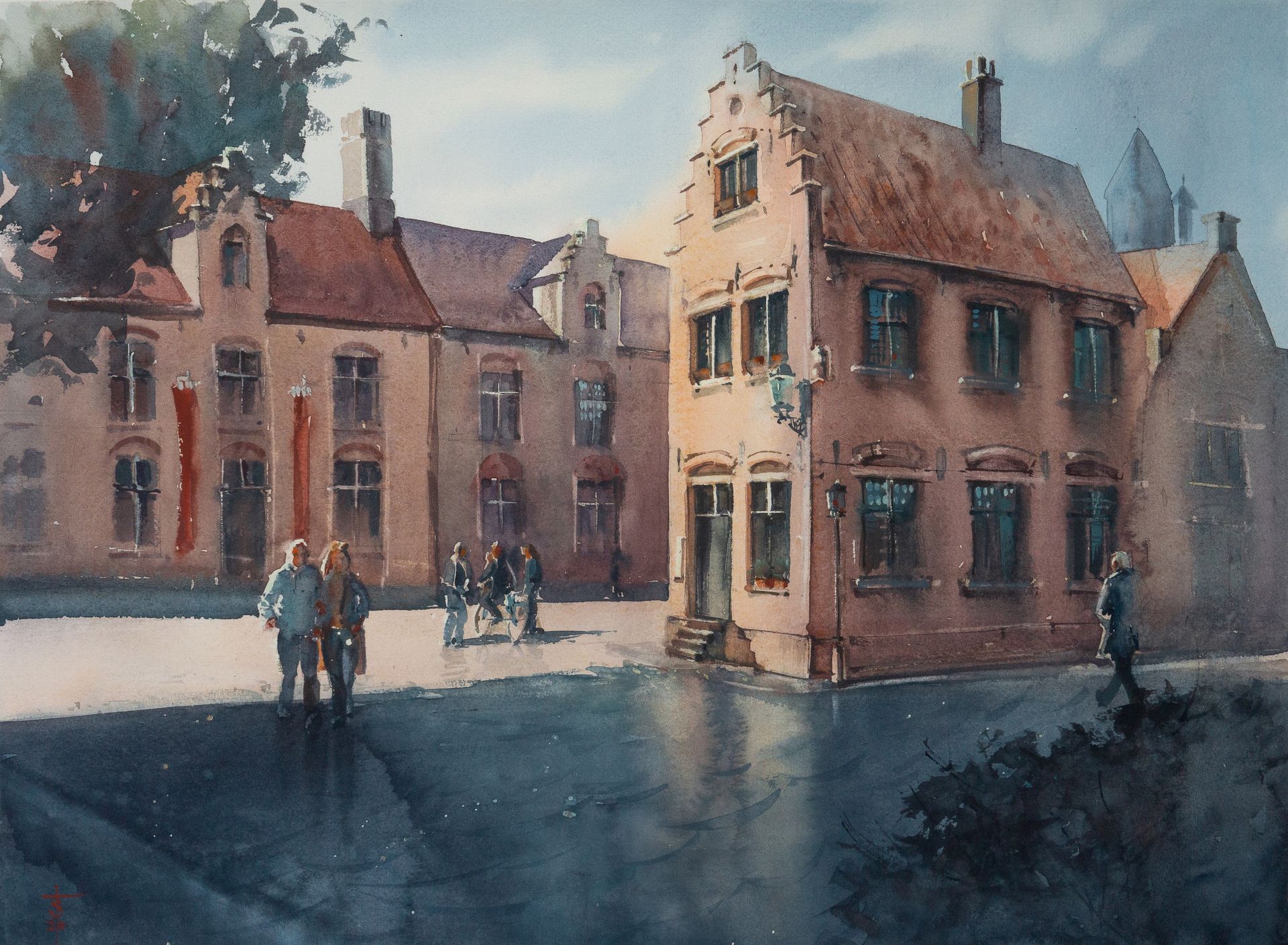Виктория Севастьянова (Авторская графика - 
                  48 x 36 см) Брюгге