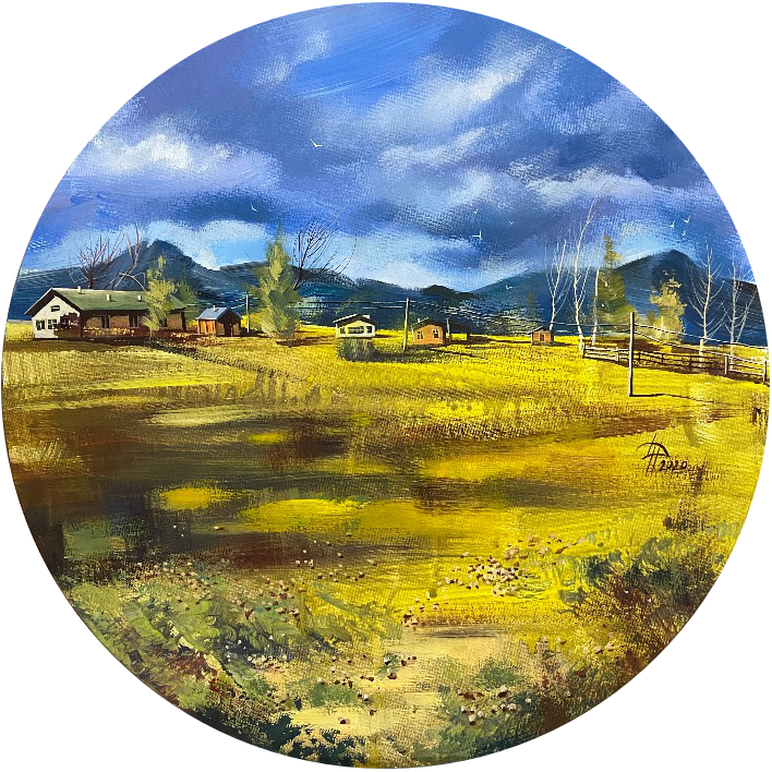 Динара Хёртнагль (Картина, живопись - 
                  40 x 40 см) Skylights 