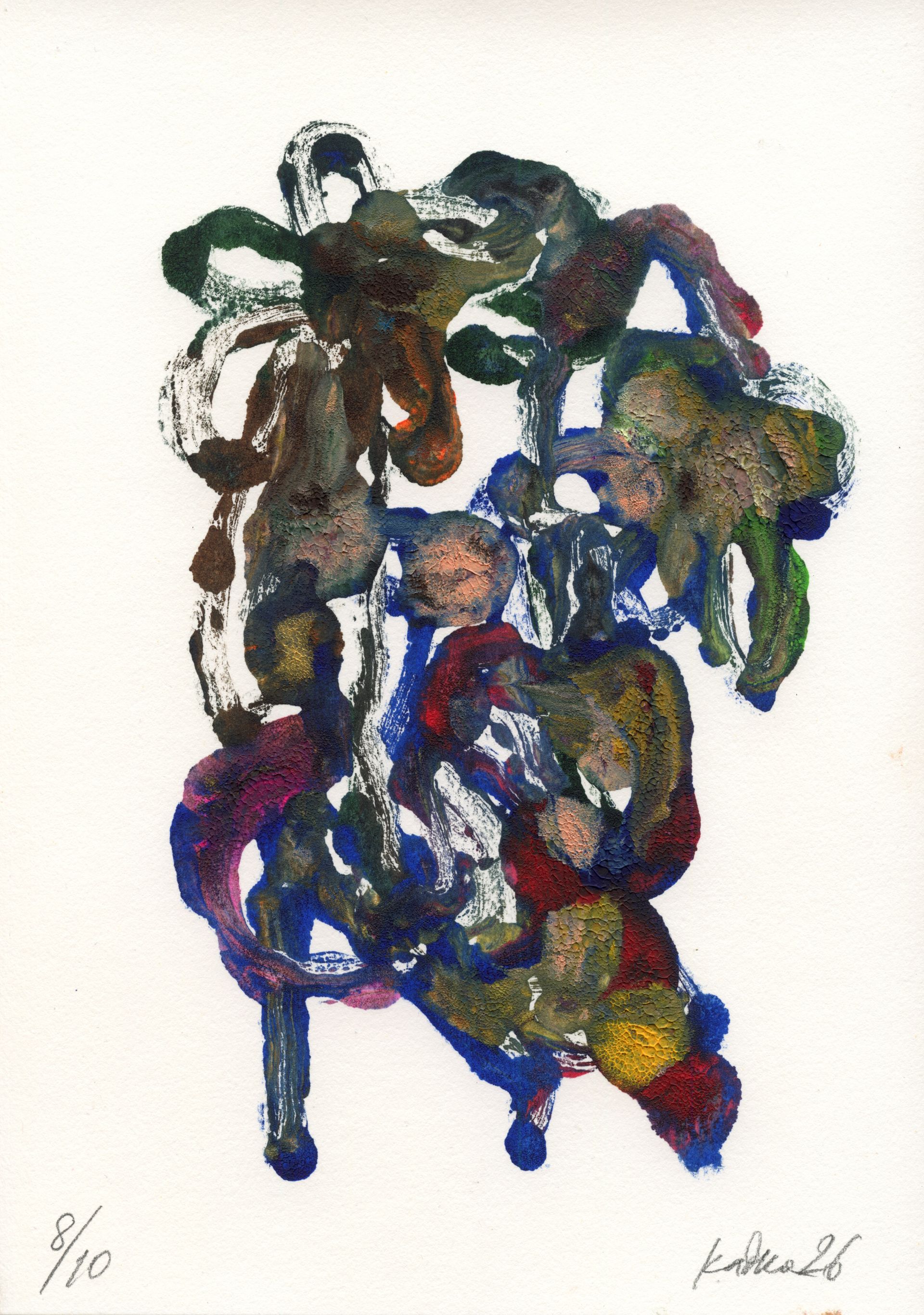Дмитрий Кавка (Графика печатная - 
                  21 x 29.7 см) Цветочный натюрморт с обратной перспективой (№8/10)