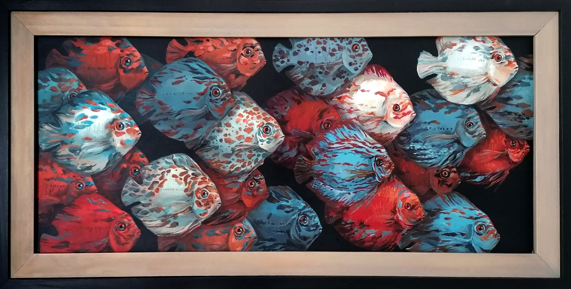 Юлия Куртова (Картина, живопись - 
                  118 x 58 см) Мыслители