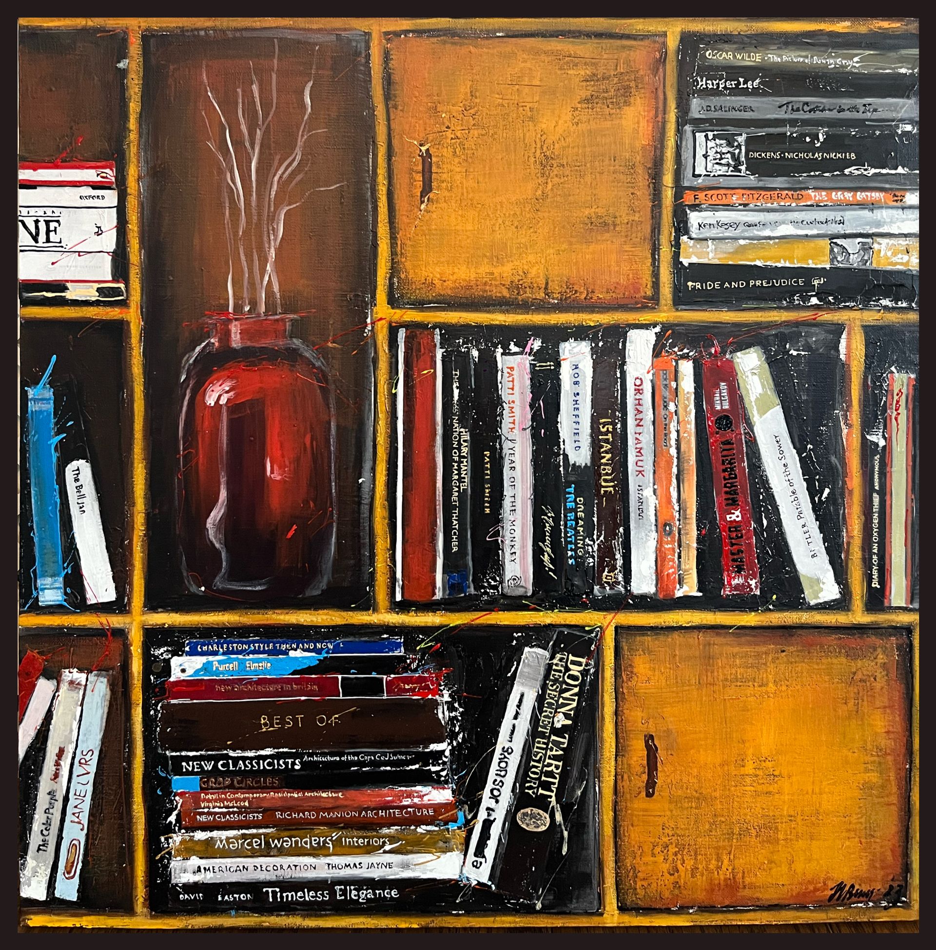 Наталья Венева (Картина, живопись - 
                  60 x 60 см) Стеллажи 2