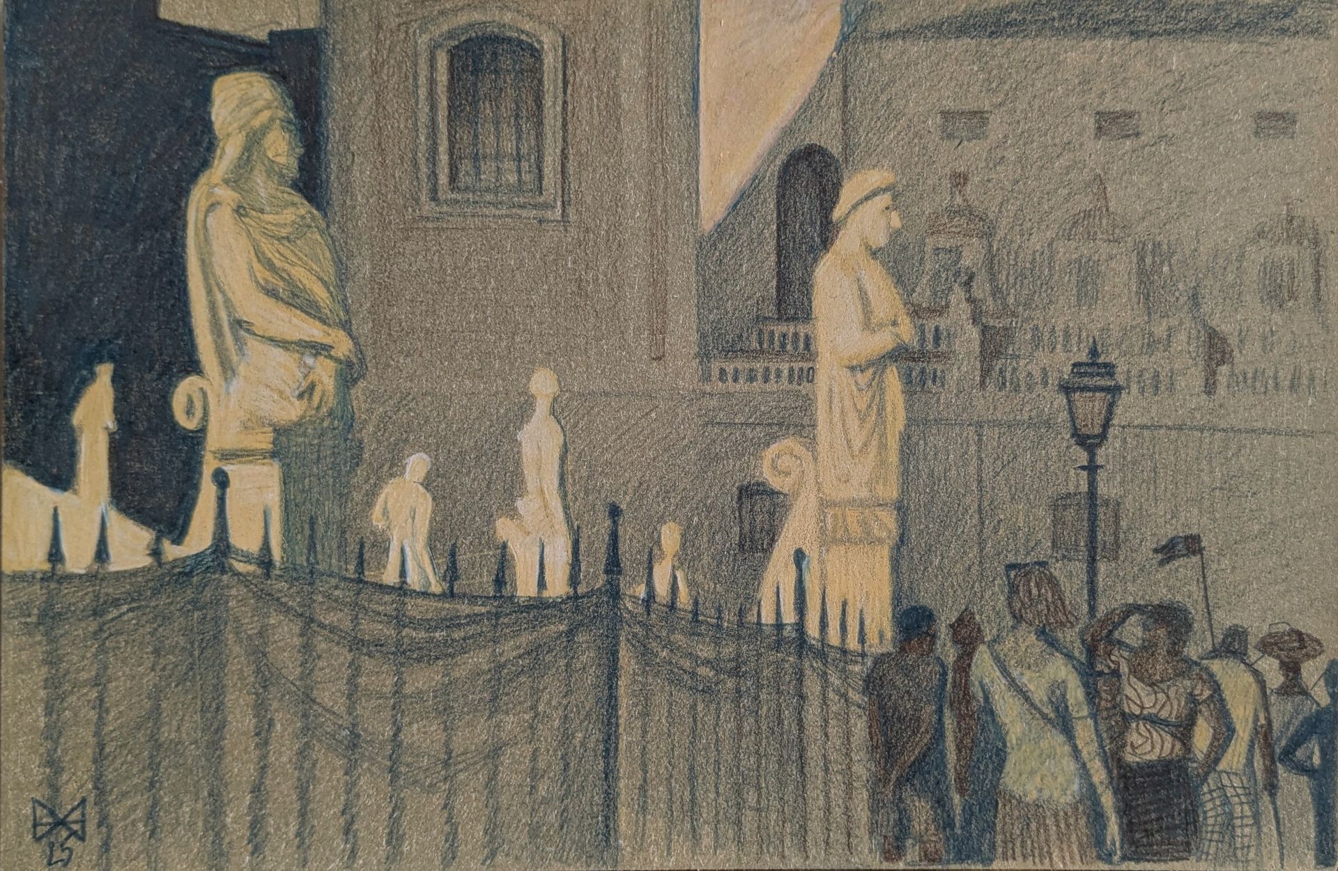 Анастасия Мотина (Авторская графика - 
                  33 x 22 см) Палермо