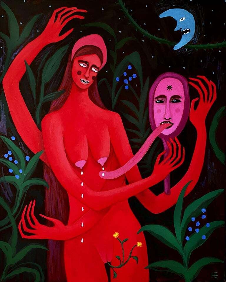 Катя Никитина (Картина, живопись - 
                  90 x 110 см) Кто на свете всех милее