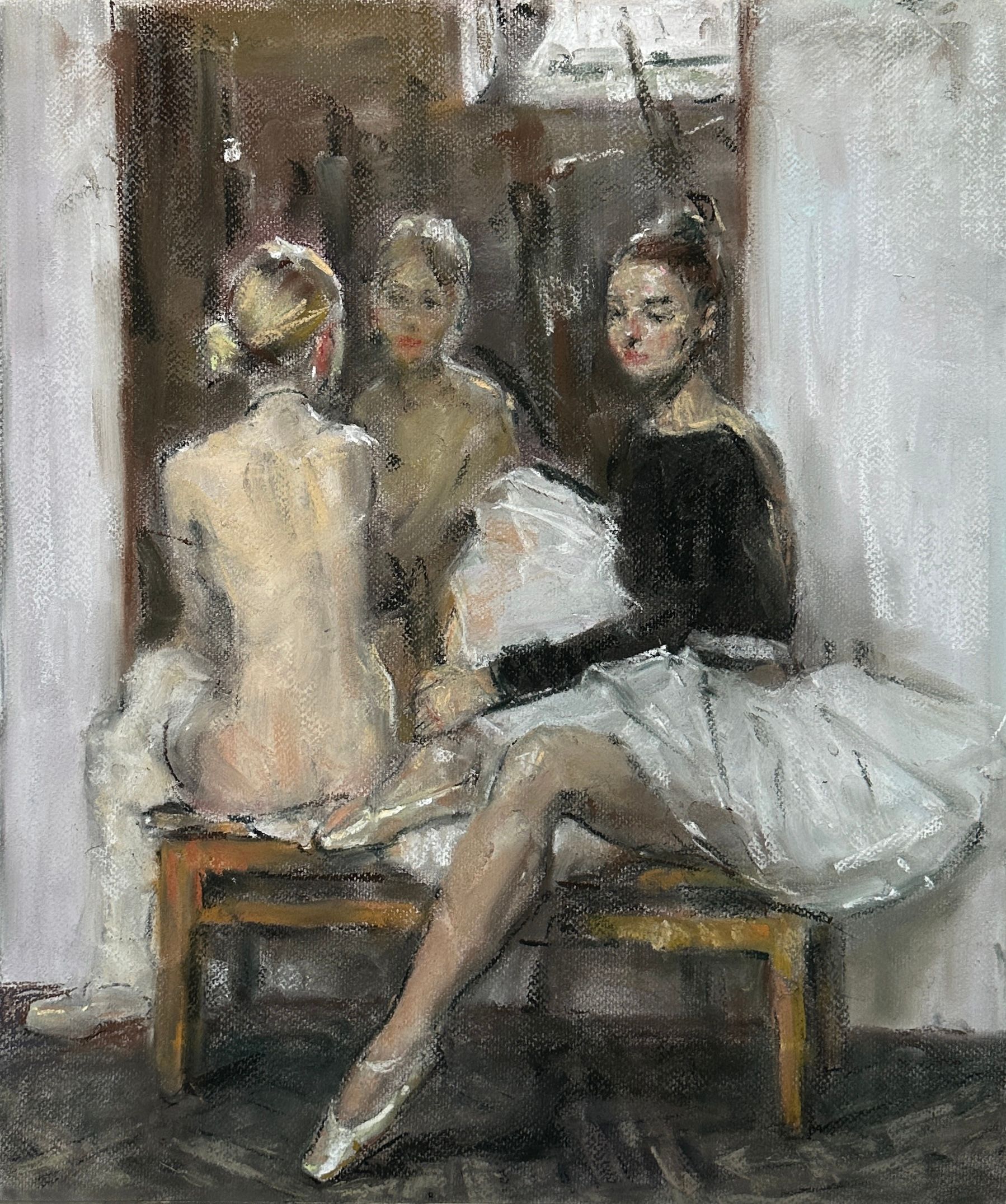 Илья Хахарев (Авторская графика - 
                  59 x 69 см) Балерины