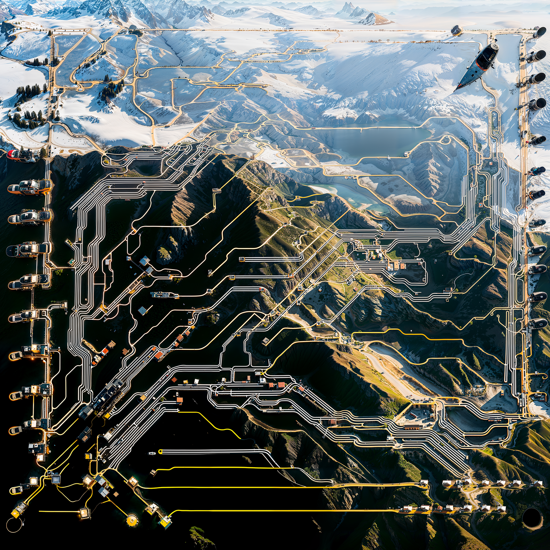 Ринат Абдрахманов (Rinatto L'bank) (Графика цифровая (принты) - 
                  90 x 90 см) Тектоника