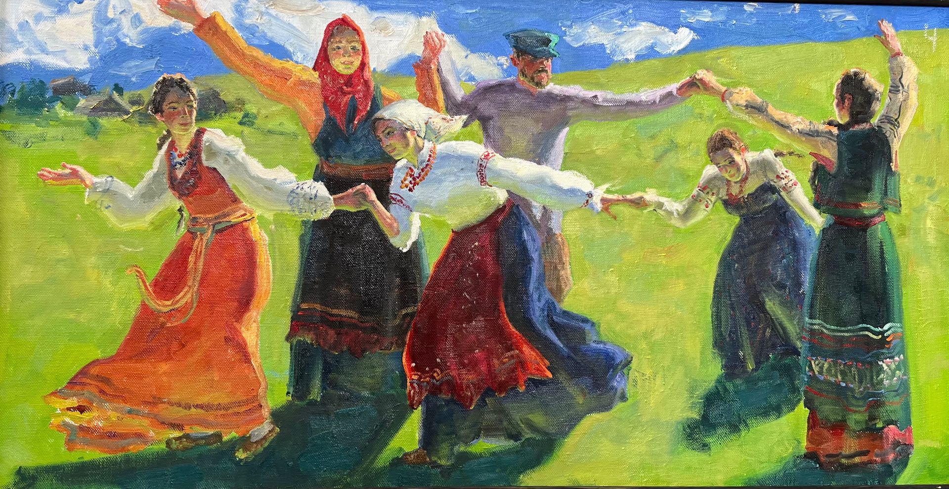 Елизавета Тарасова (Картина, живопись - 
                  135 x 70 см) Ручеек