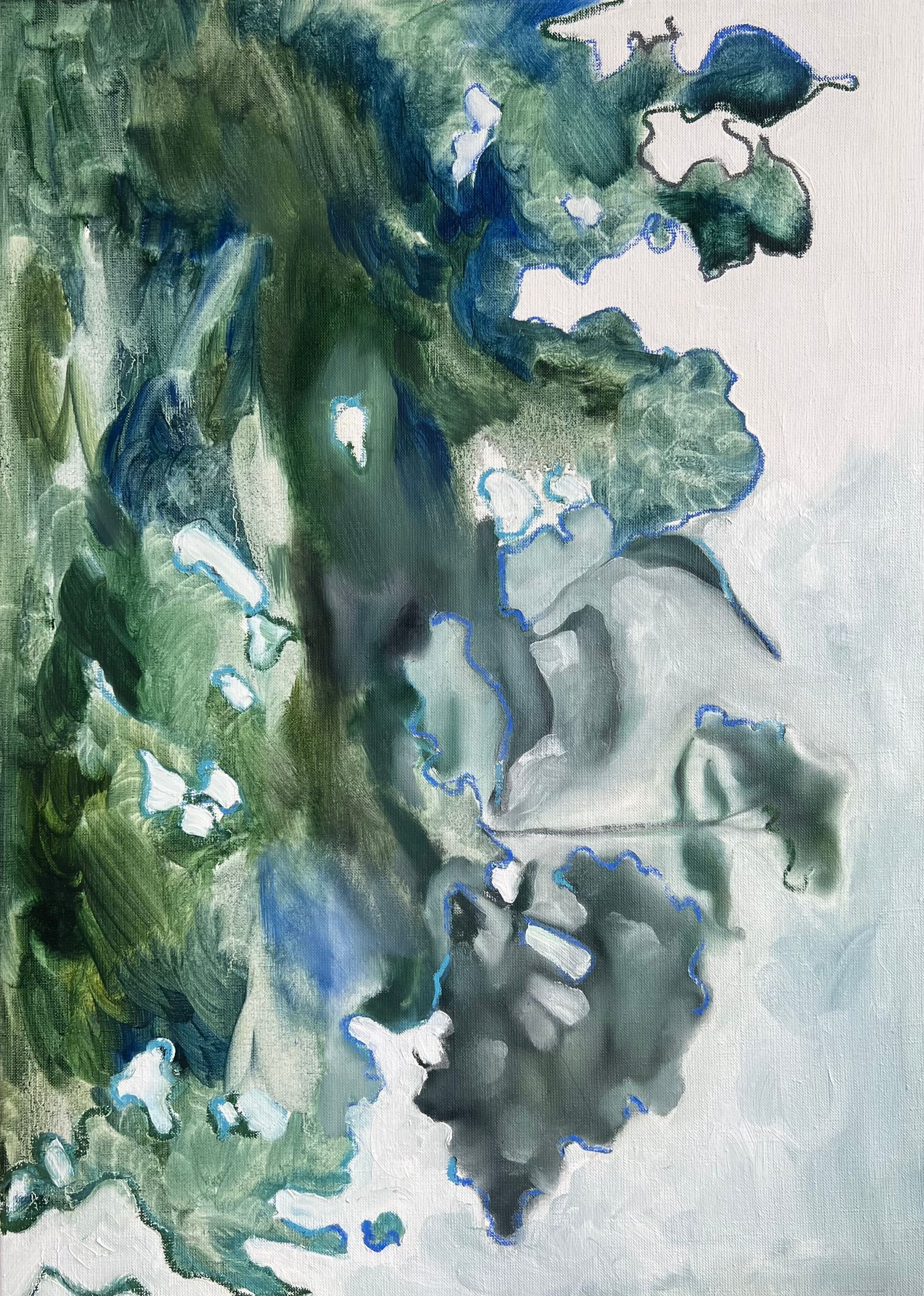 Инна Сумина (Картина, живопись - 
                  50 x 70 см) Гортензия. Мягкая тень июльским утром