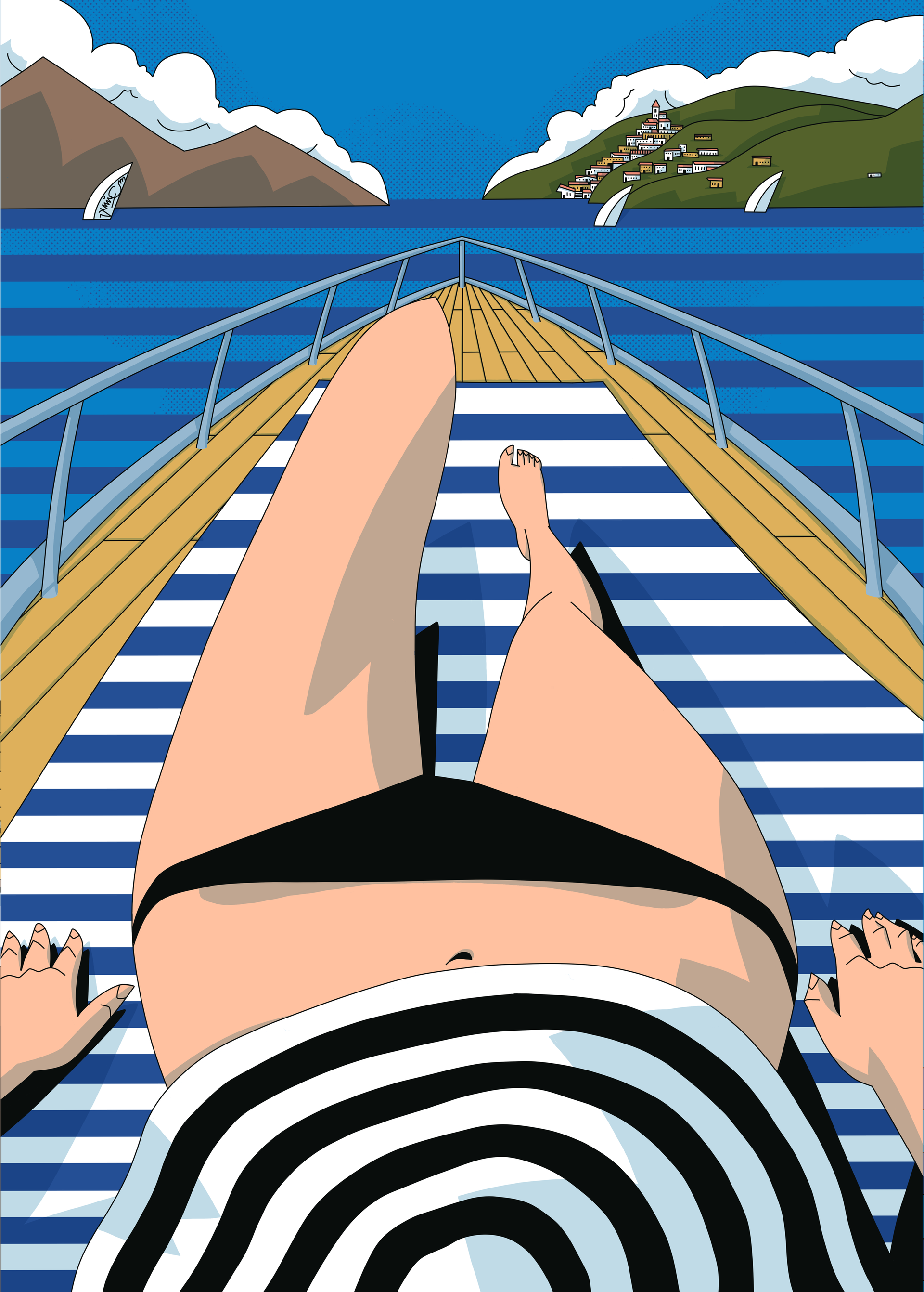 Илья Кейс (Графика цифровая (принты) - 
                  50 x 70 см) Яхтинг 4