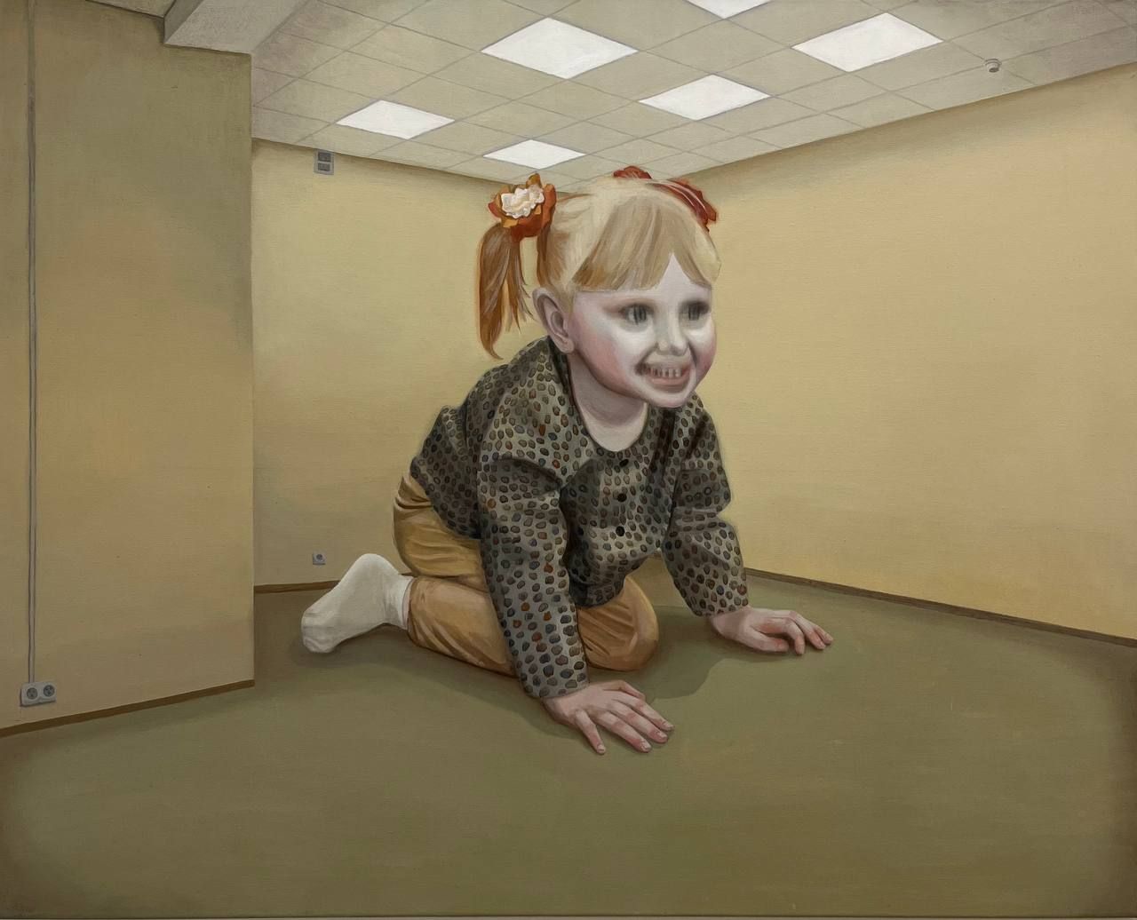 Элина Чиянова (Картина, живопись - 
                  100 x 80 см) lvl 0 - паранойя